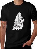 Rope Climbing Graphic T-Shirt - Black Cotton Tee