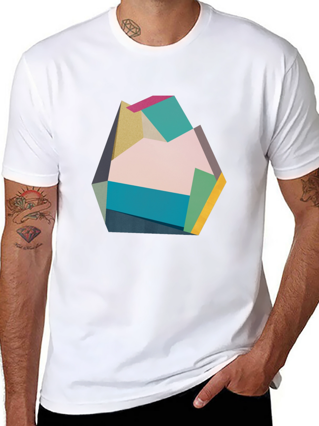 Geometric Prism Graphic Print T-Shirt