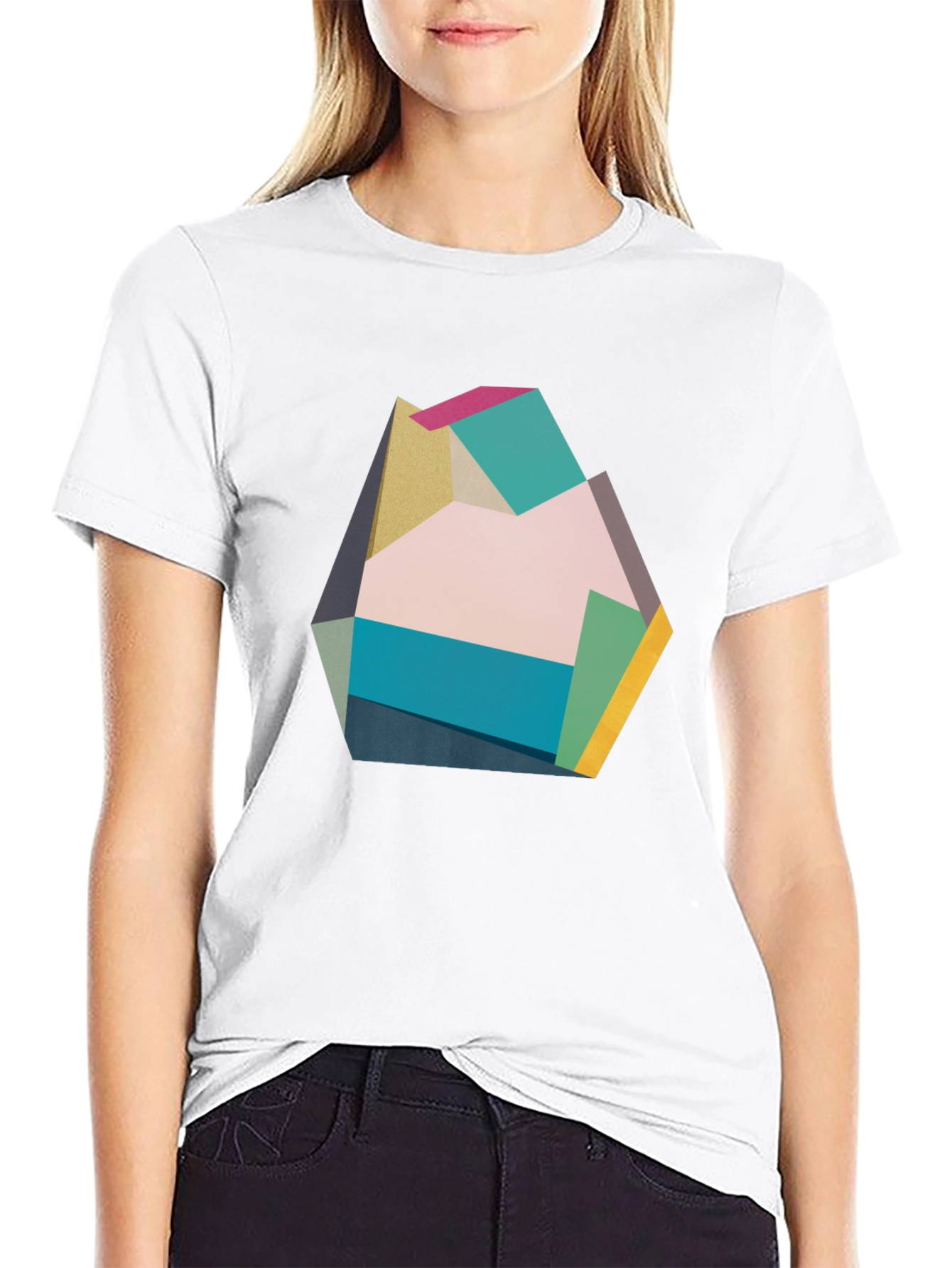 Geometric Prism Graphic Print T-Shirt