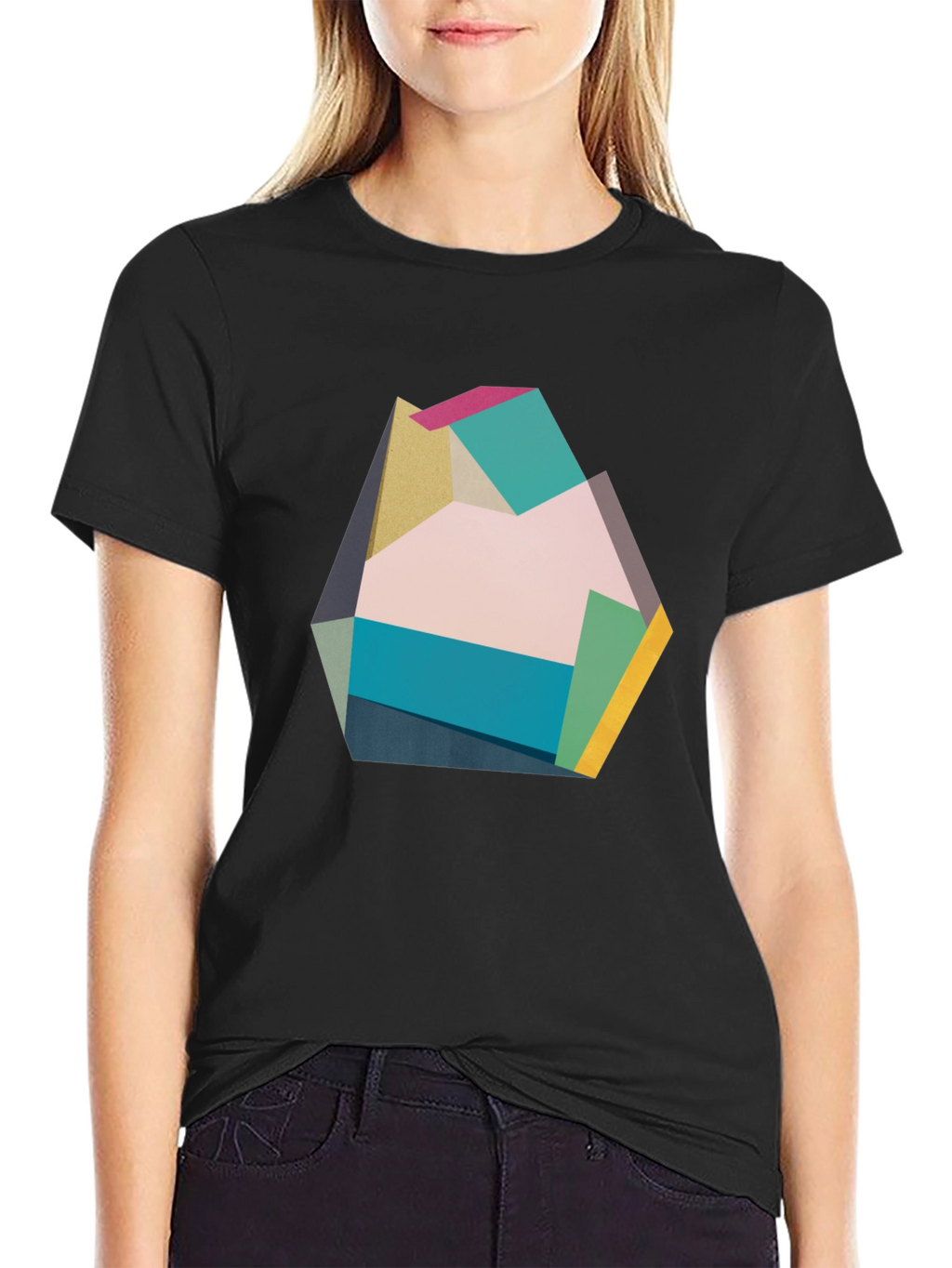 Geometric Prism Graphic Print T-Shirt