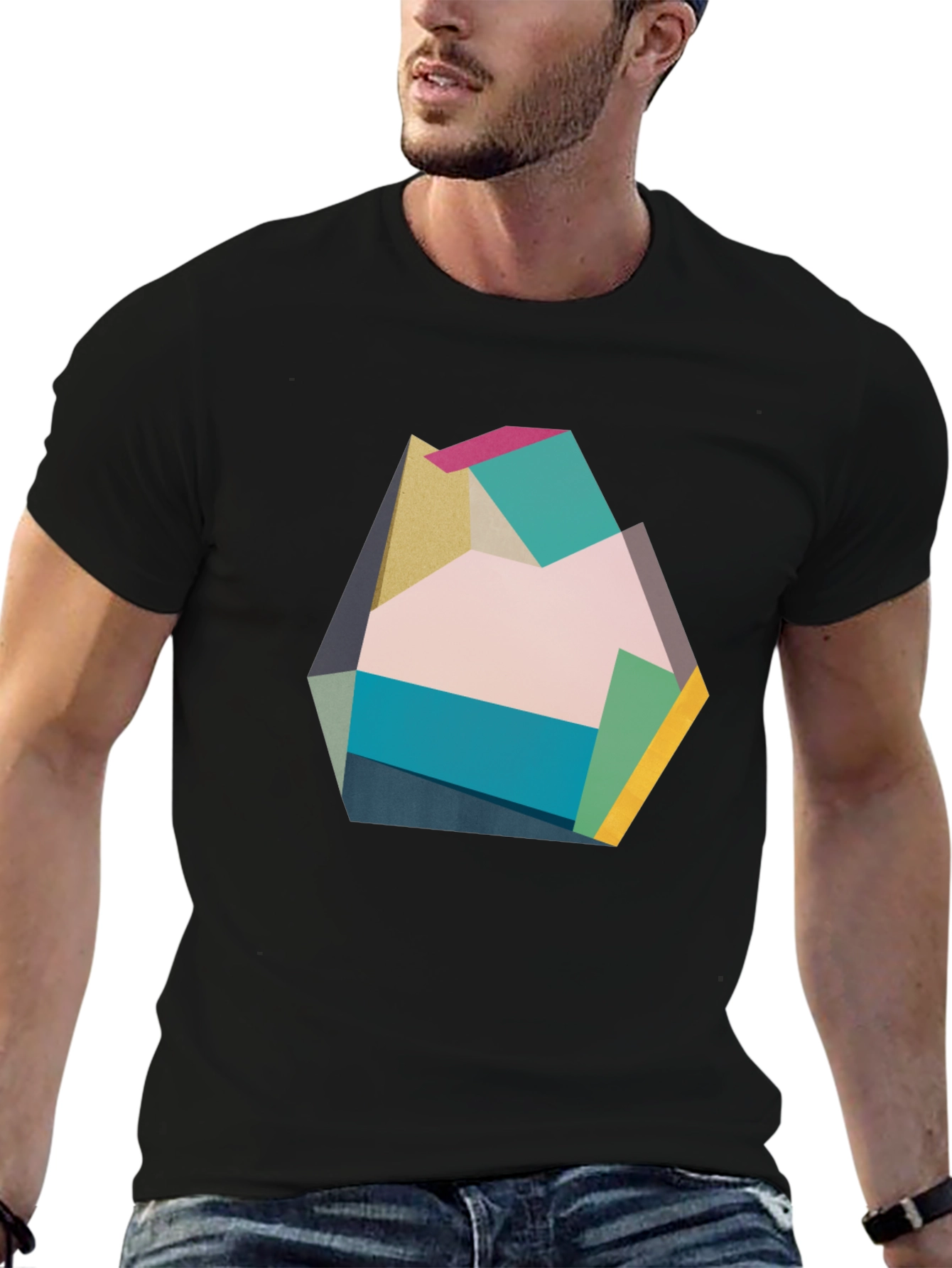 Geometric Prism Graphic Print T-Shirt