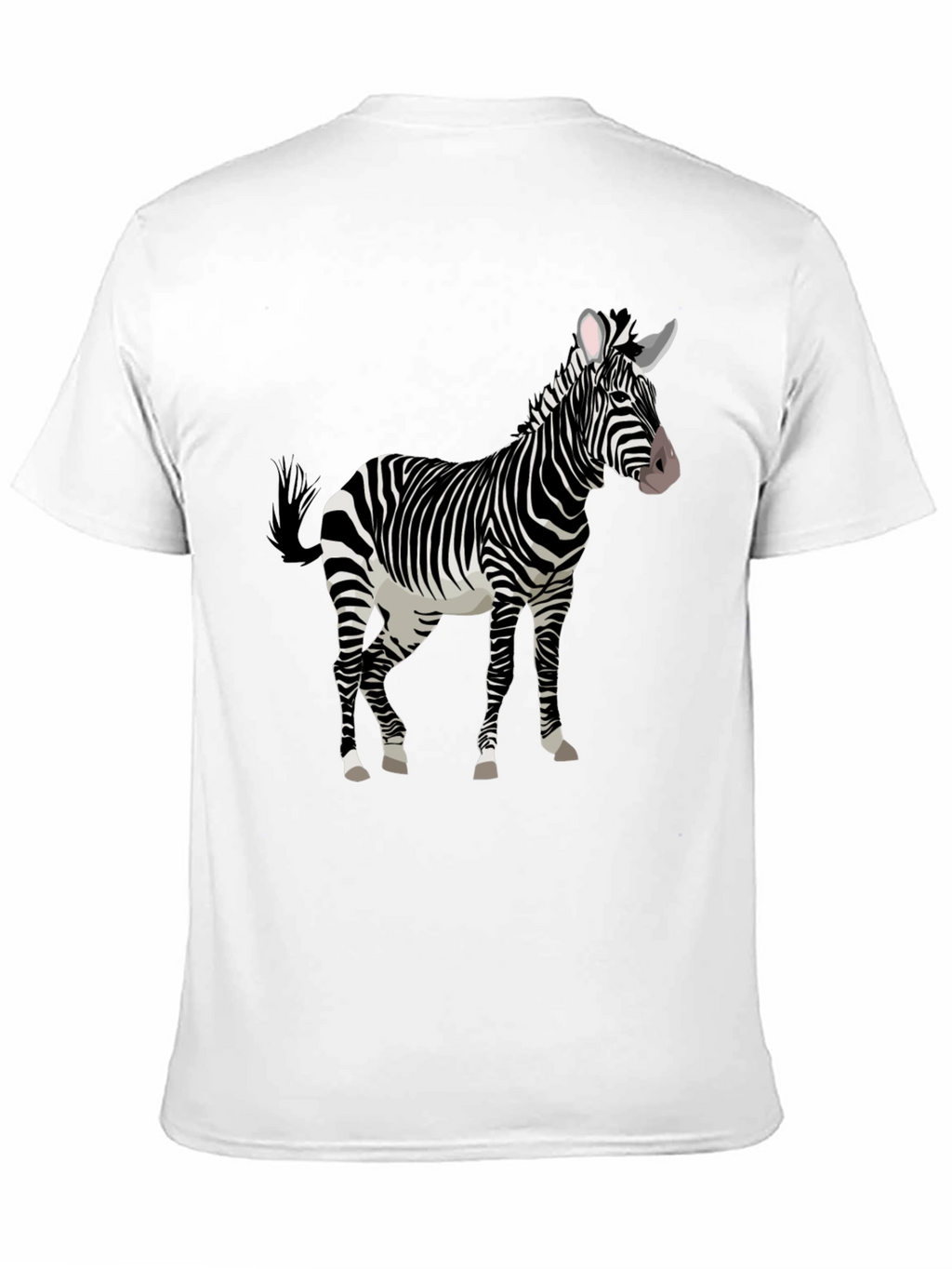 Zebra Graphic Print Black Tee Shirt