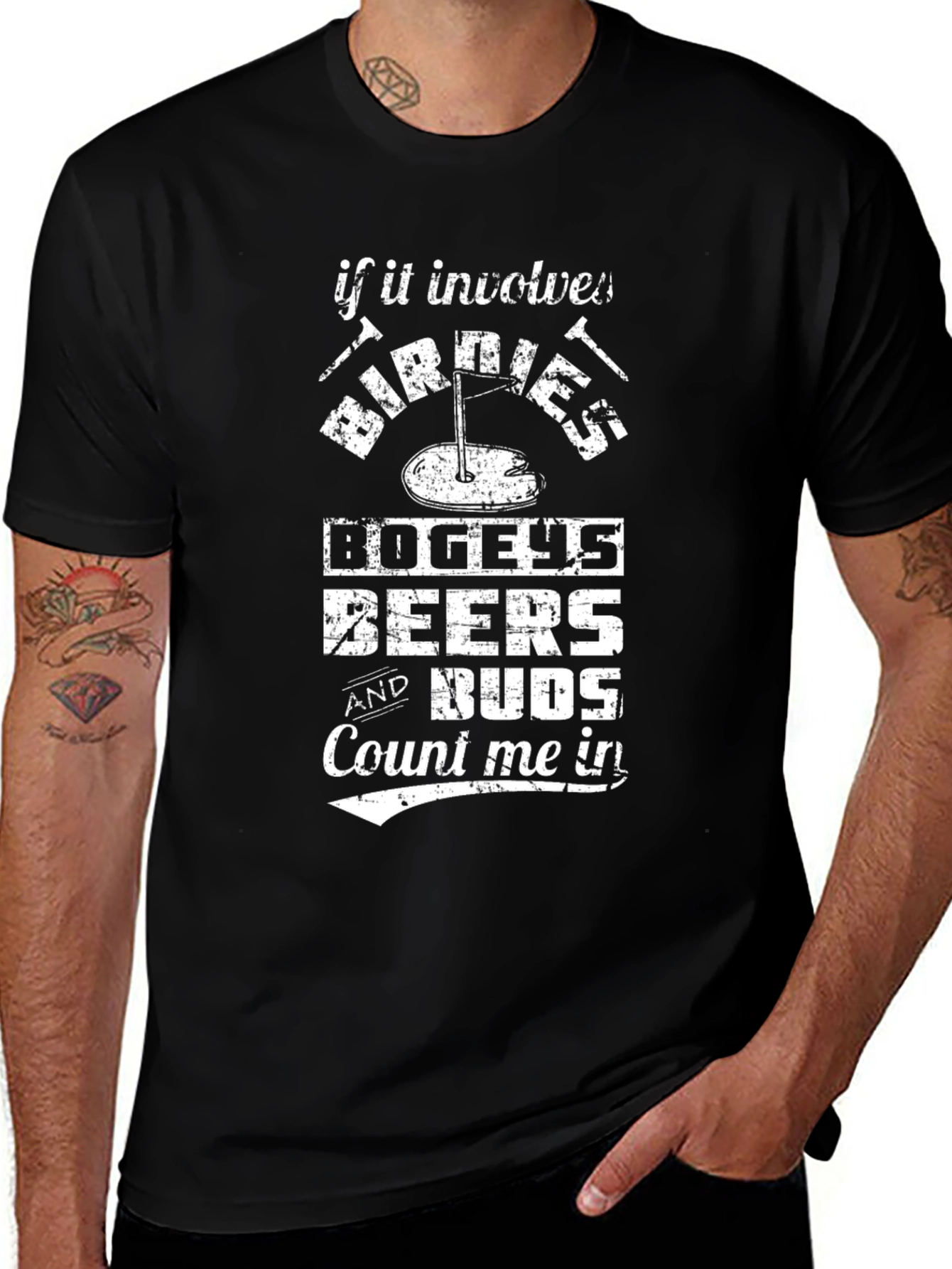 Golf Lovers Tee: Birdies Bogeys Beers & Buds!