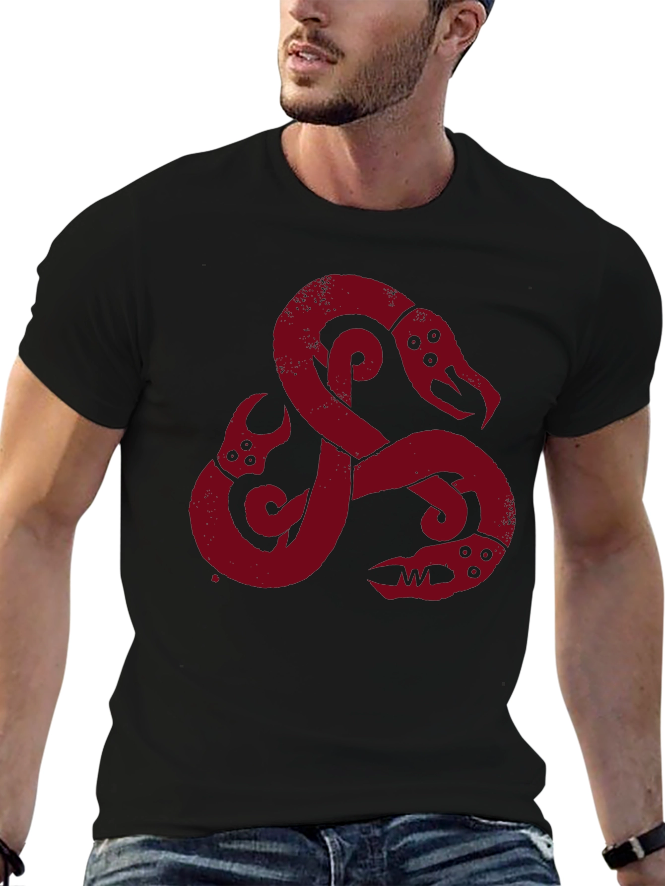 Viking Serpent Graphic Tee - Mens Black T-Shirt