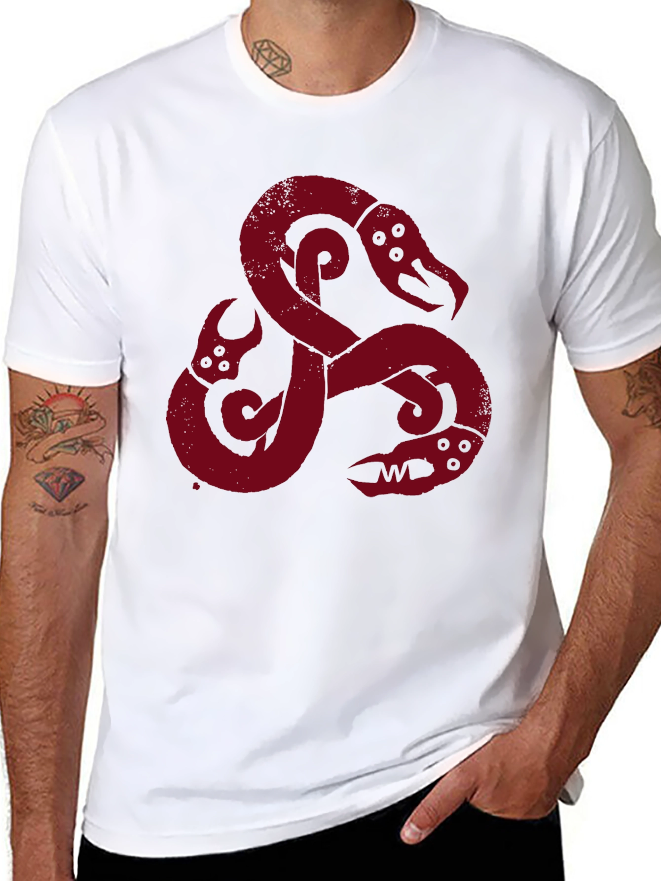 Viking Serpent Graphic Tee - Mens Black T-Shirt