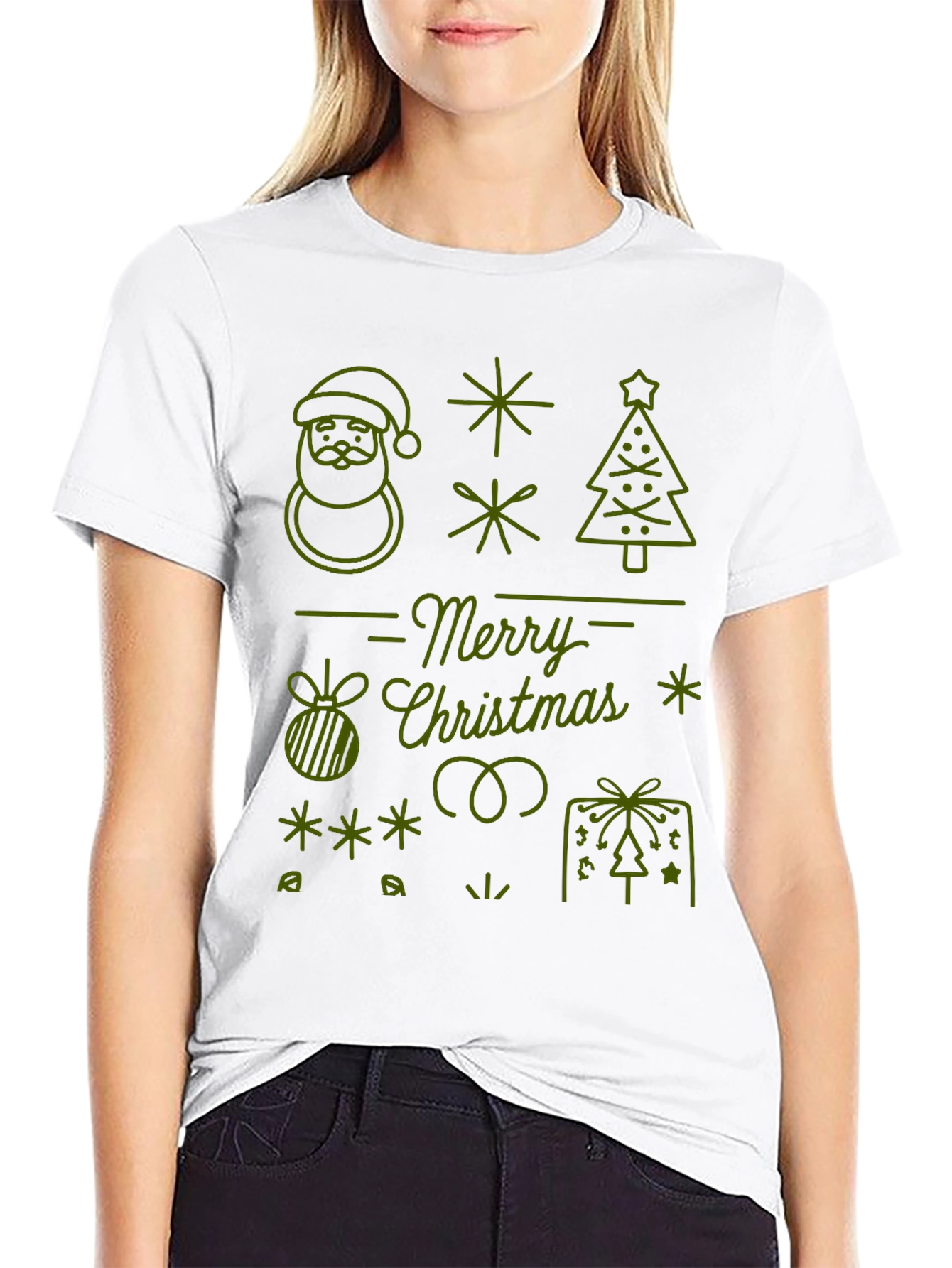 Festive Merry Christmas Graphic Tee