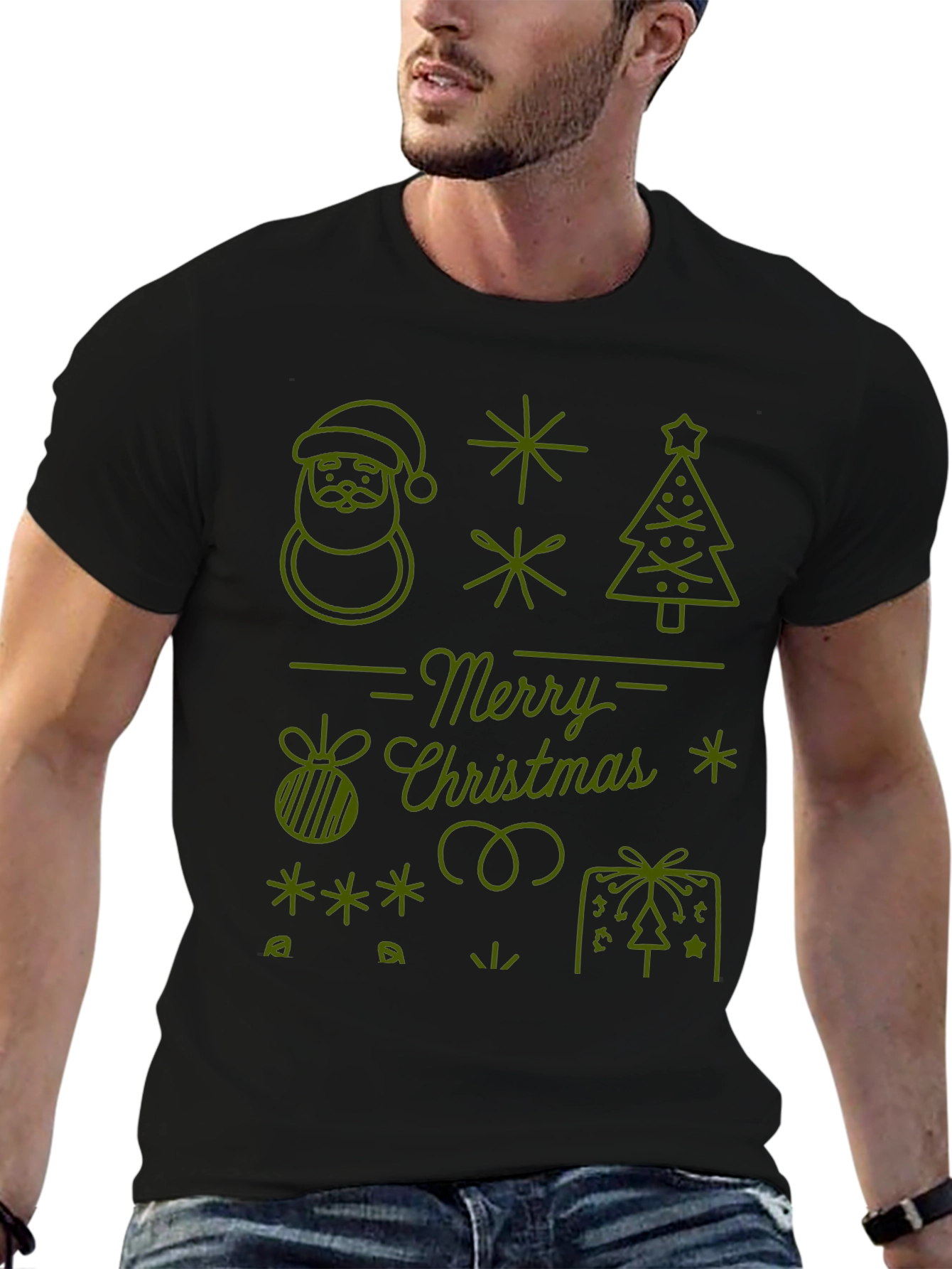 Festive Merry Christmas Graphic Tee