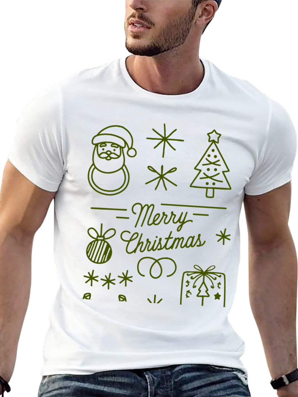 Festive Merry Christmas Graphic Tee