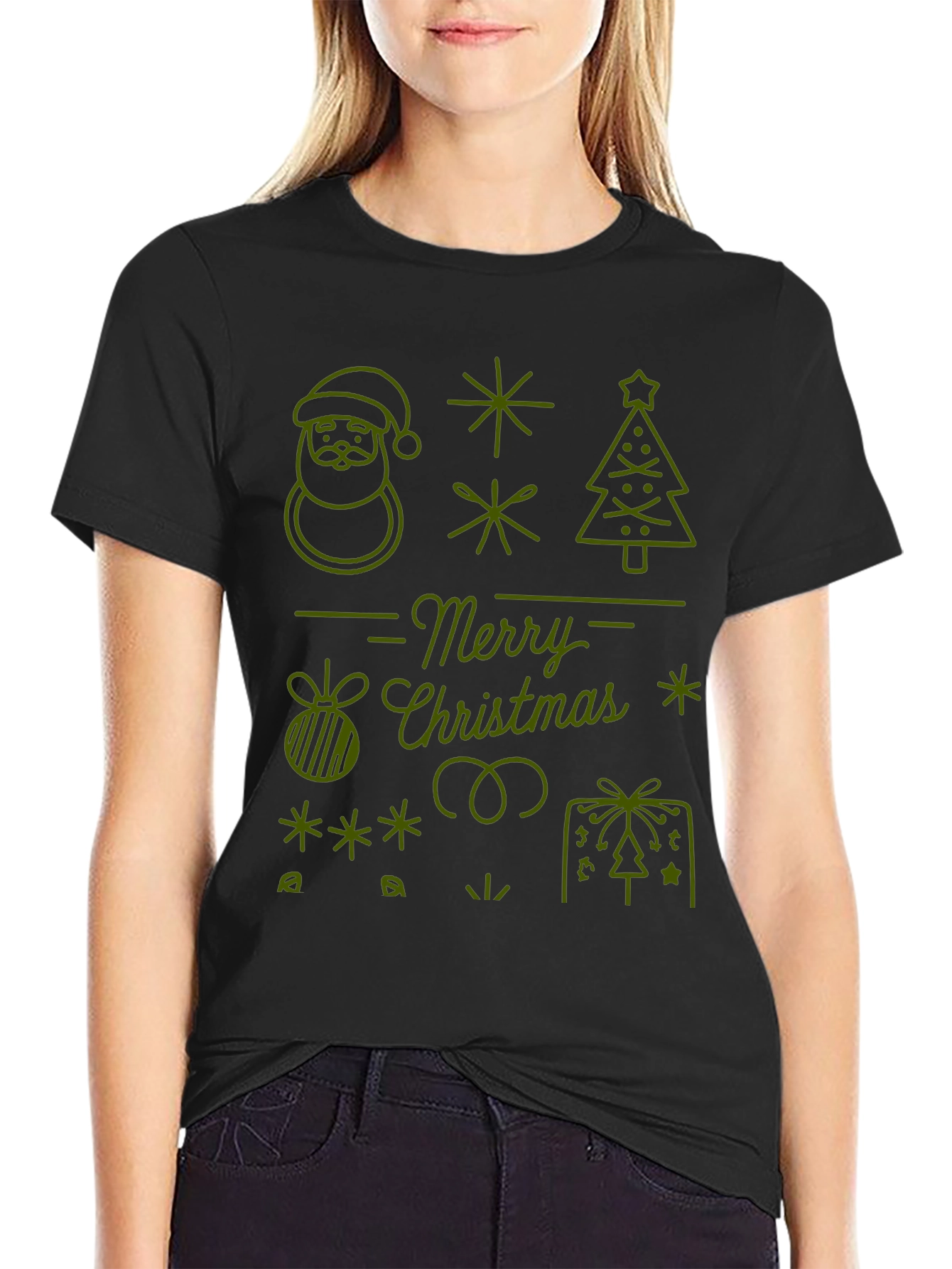 Festive Merry Christmas Graphic Tee
