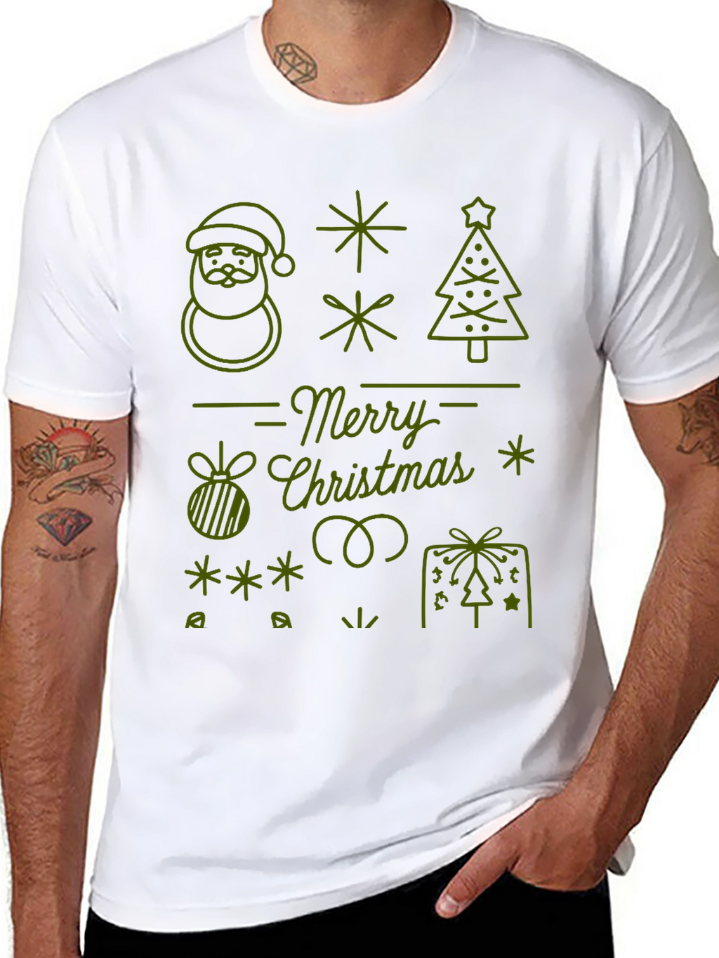 Festive Merry Christmas Graphic Tee