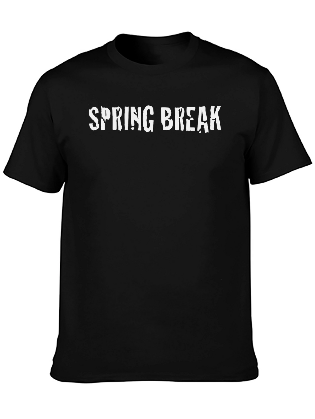 Spring Break Graphic Tee - Black Cotton T-Shirt