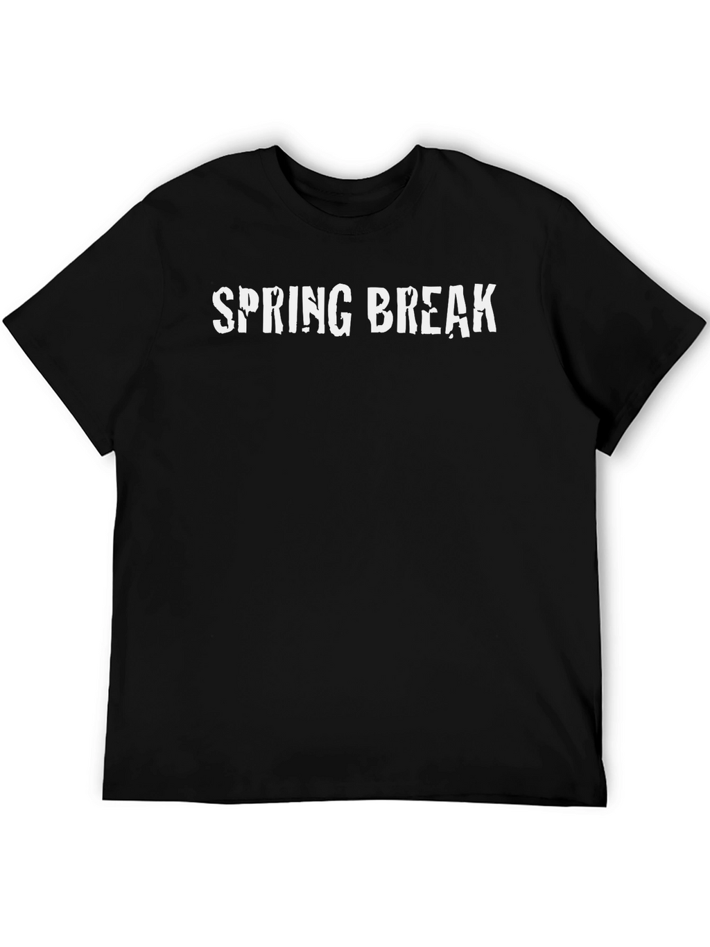 Spring Break Graphic Tee - Black Cotton T-Shirt