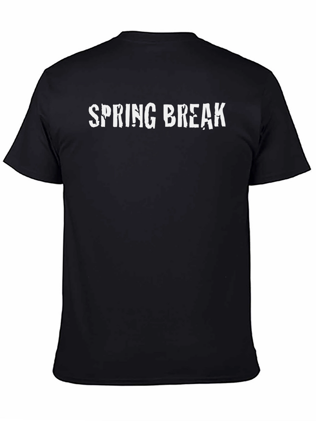 Spring Break Graphic Tee - Black Cotton T-Shirt