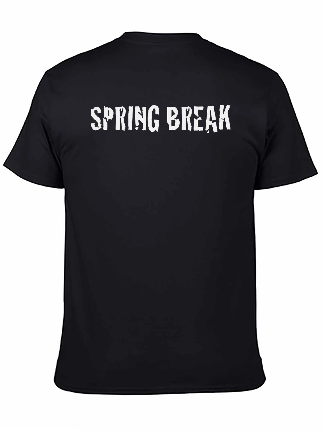 Spring Break Graphic Tee - Black Cotton T-Shirt