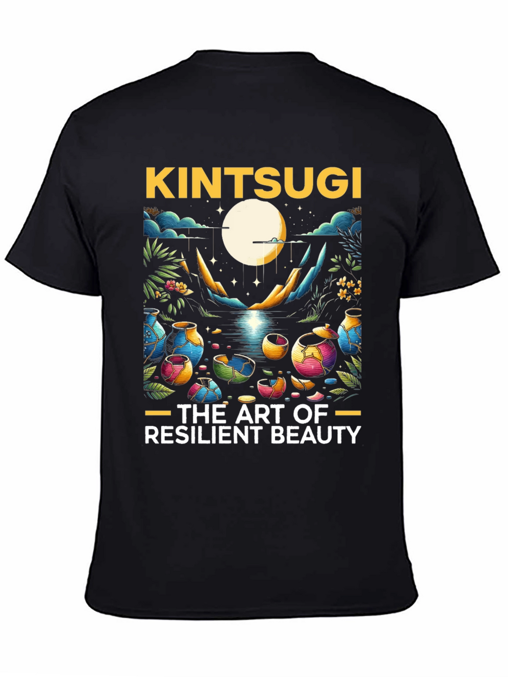 Kintsugi Art T-Shirt - Resilient Beauty