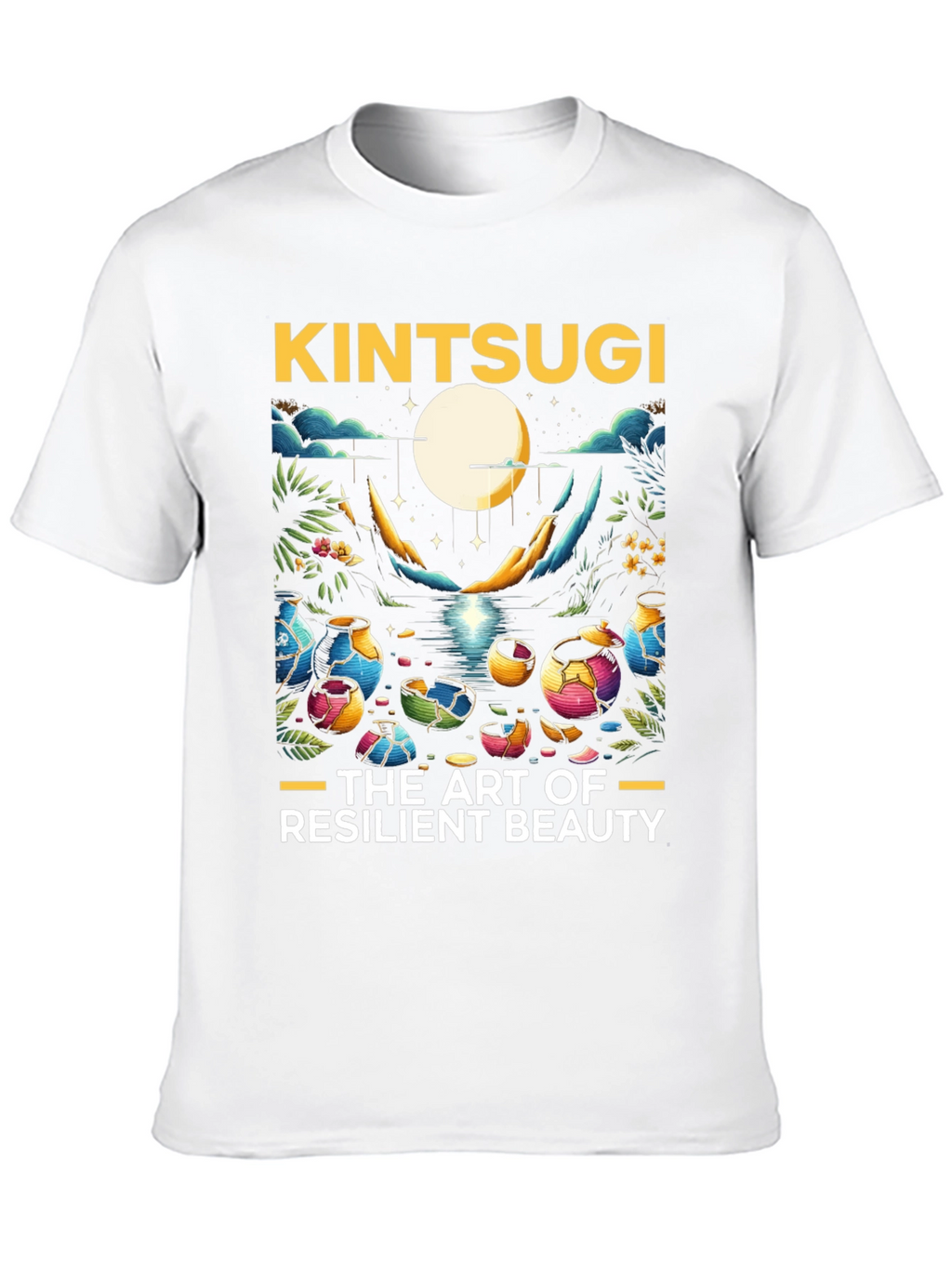 Kintsugi Art T-Shirt - Resilient Beauty