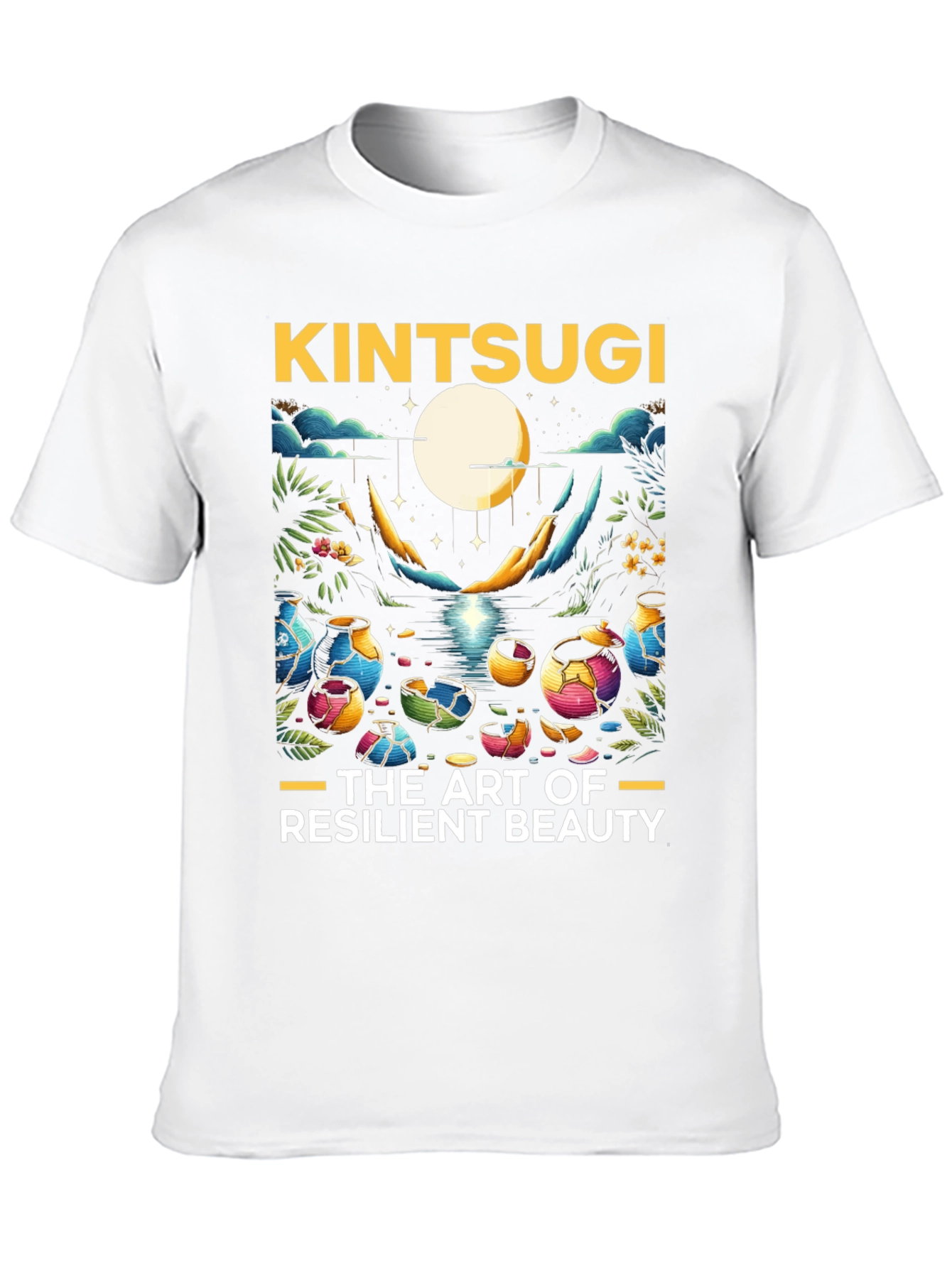 Kintsugi Art T-Shirt - Resilient Beauty