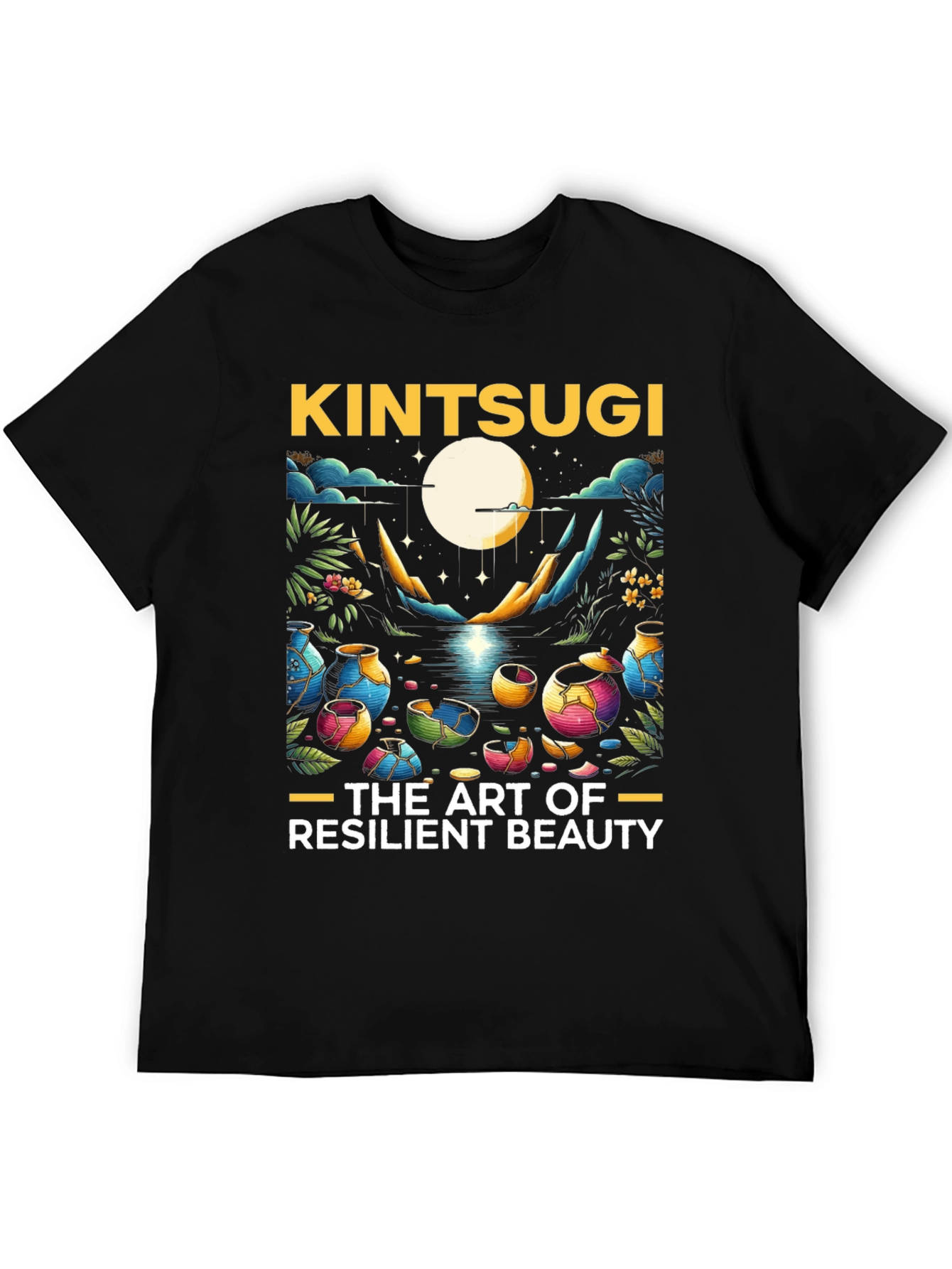 Kintsugi Art T-Shirt - Resilient Beauty