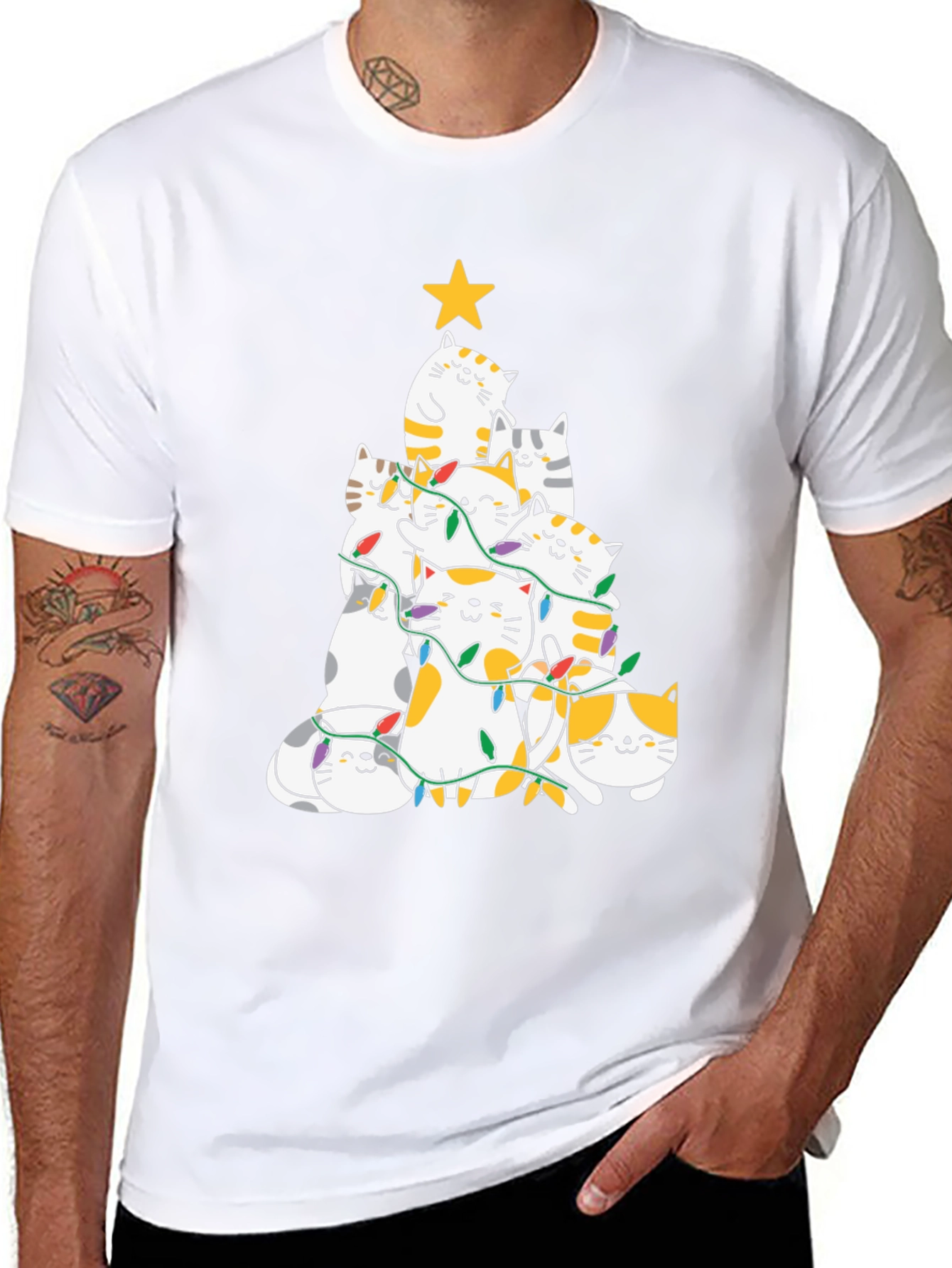 Cat Christmas Tree T-Shirt