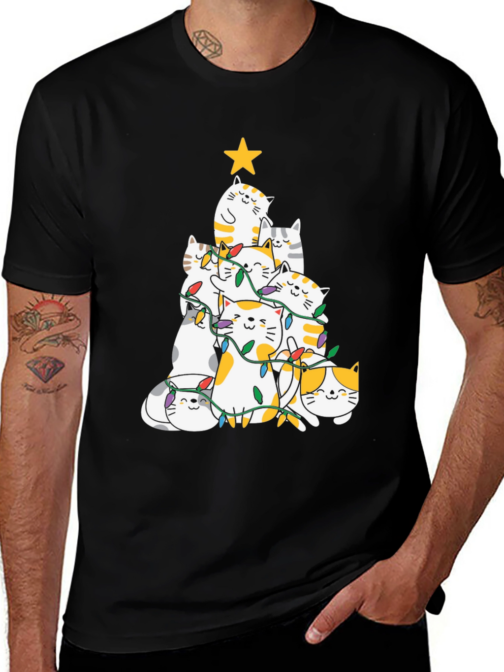 Cat Christmas Tree T-Shirt