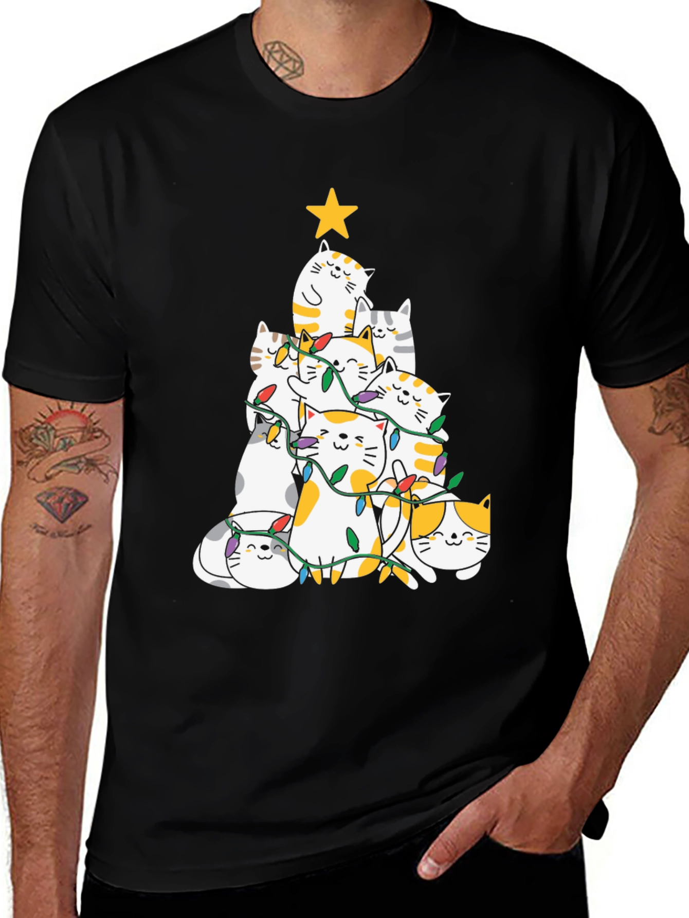 Cat Christmas Tree T-Shirt