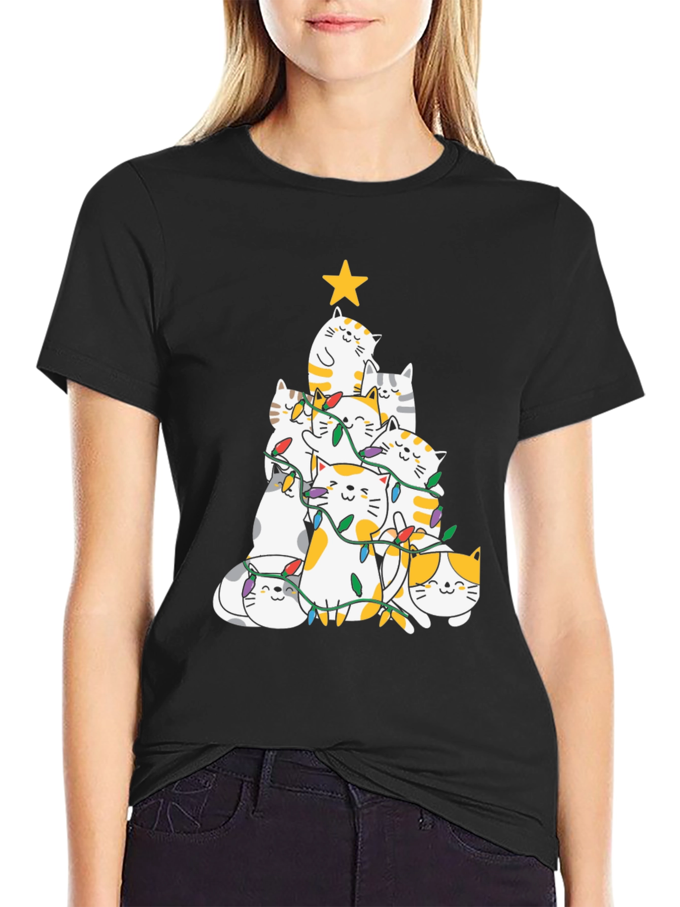 Cat Christmas Tree T-Shirt