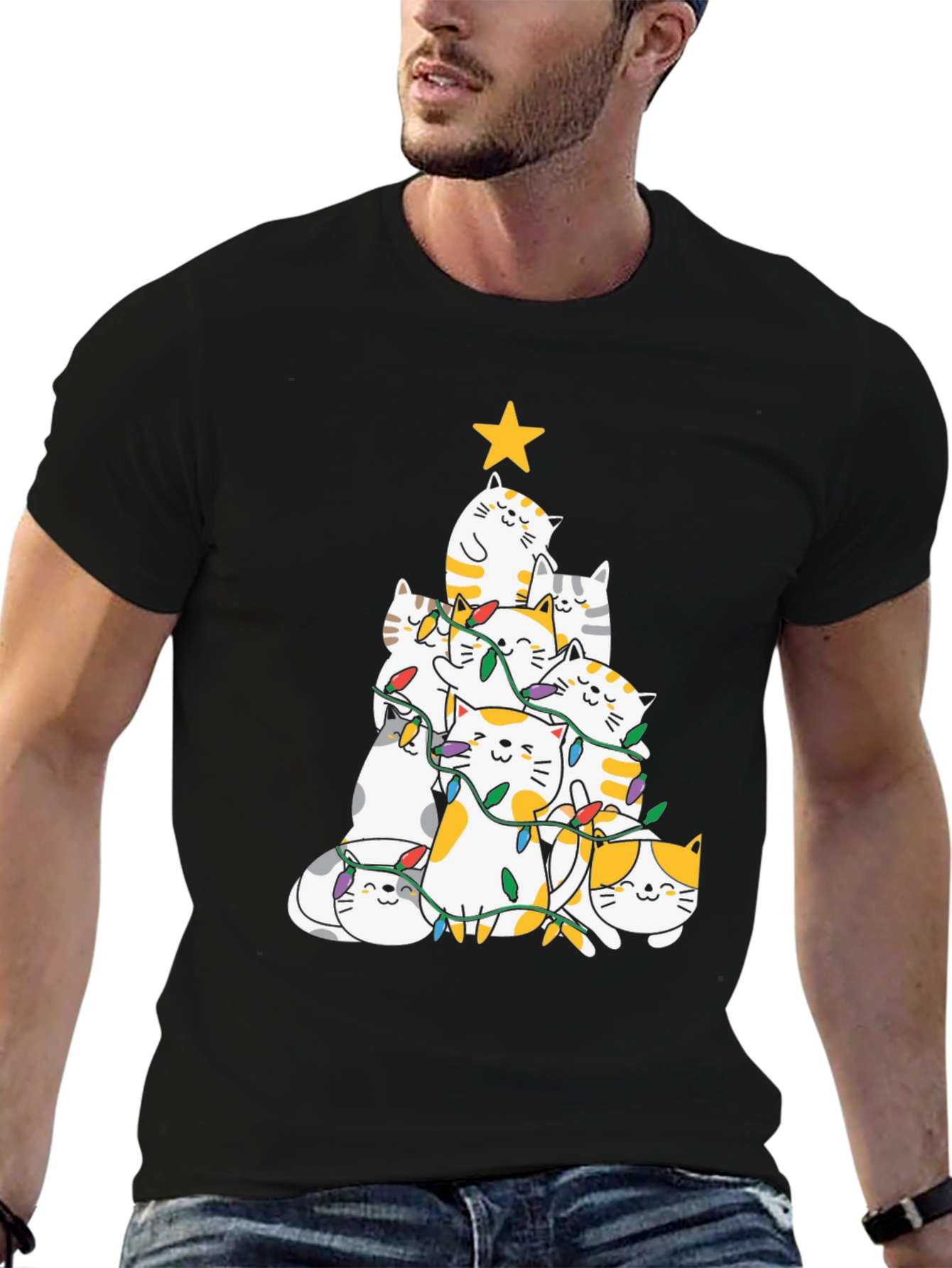 Cat Christmas Tree T-Shirt