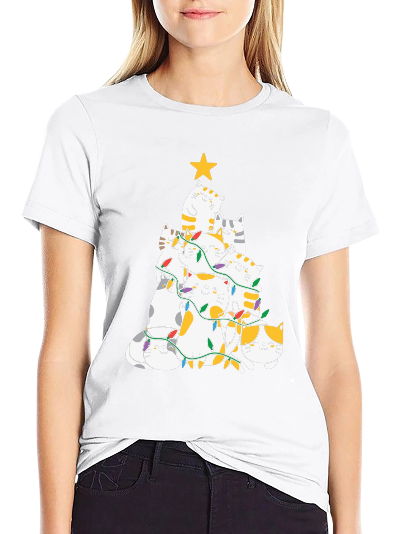 Cat Christmas Tree T-Shirt