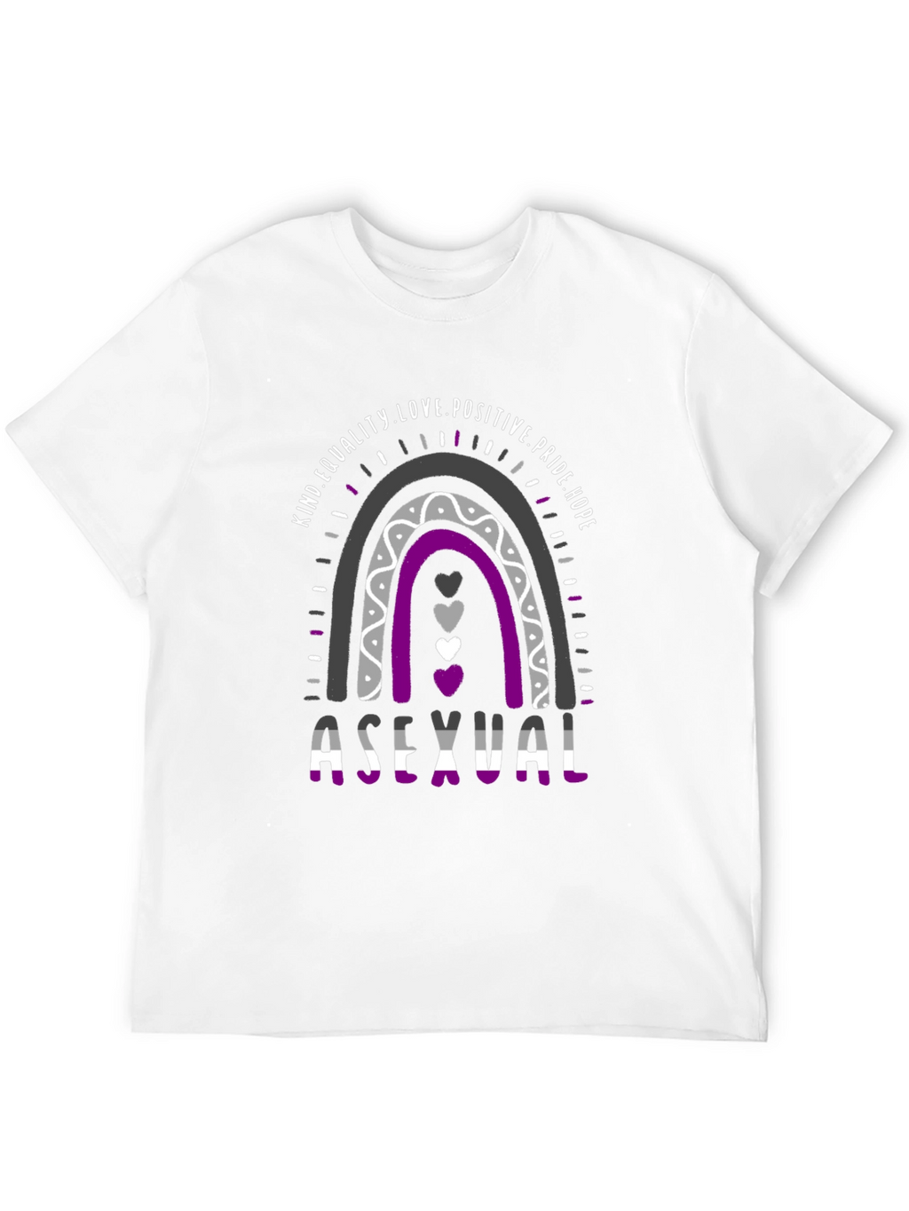 Asexual Pride Rainbow T-Shirt Equality Love