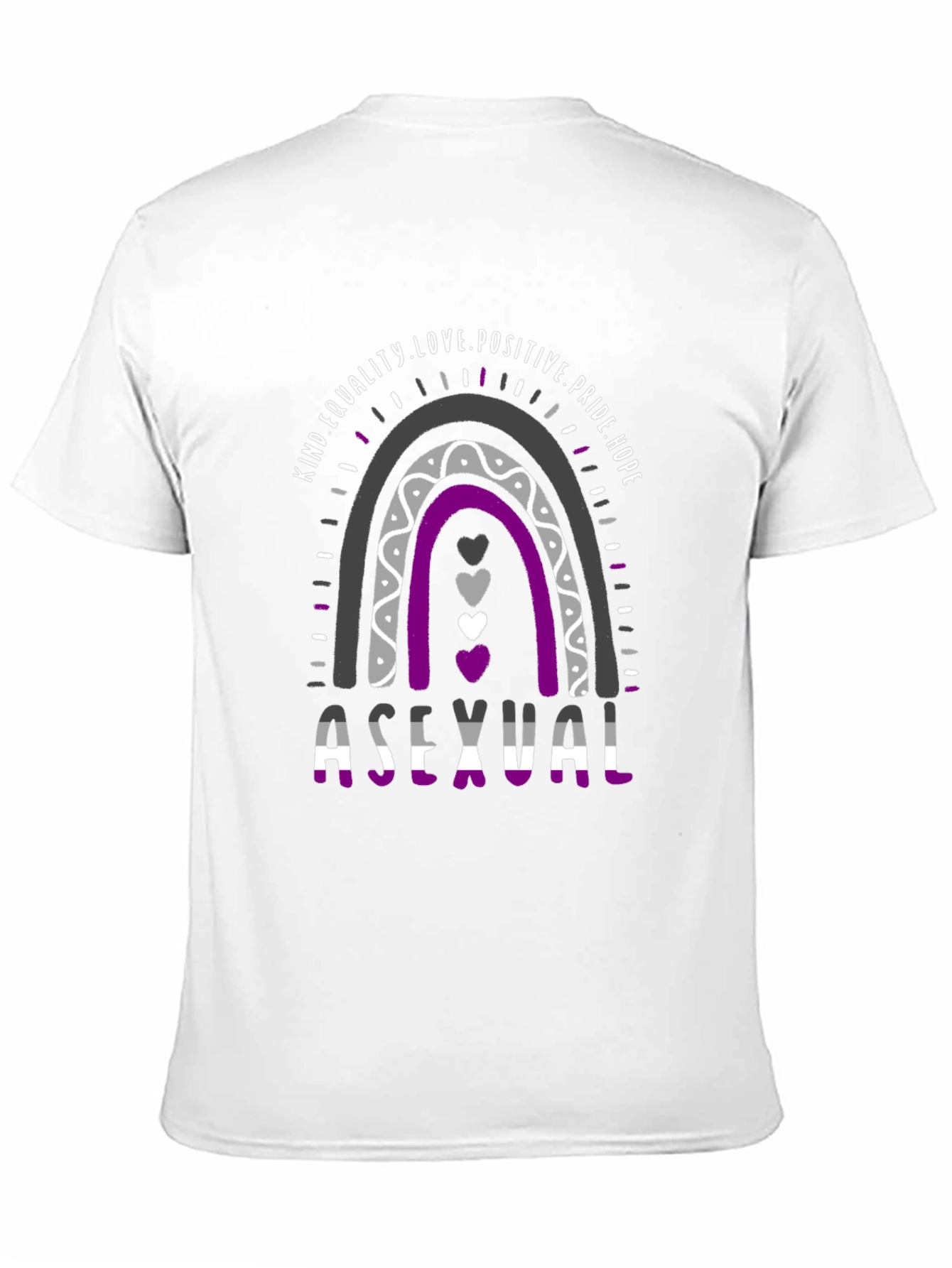 Asexual Pride Rainbow T-Shirt Equality Love