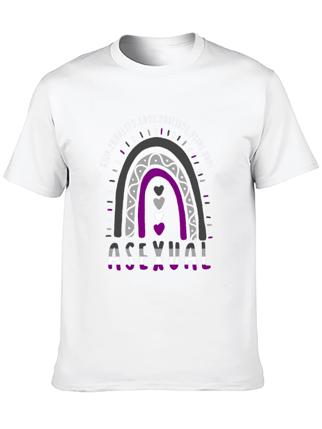 Asexual Pride Rainbow T-Shirt Equality Love