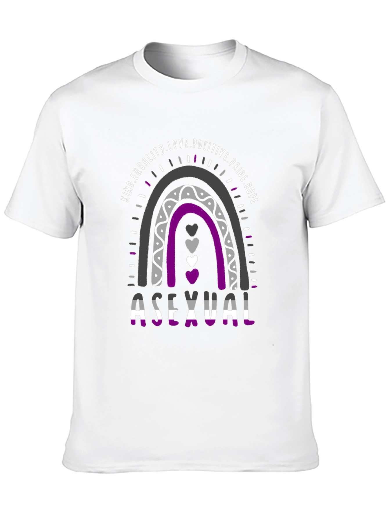 Asexual Pride Rainbow T-Shirt Equality Love