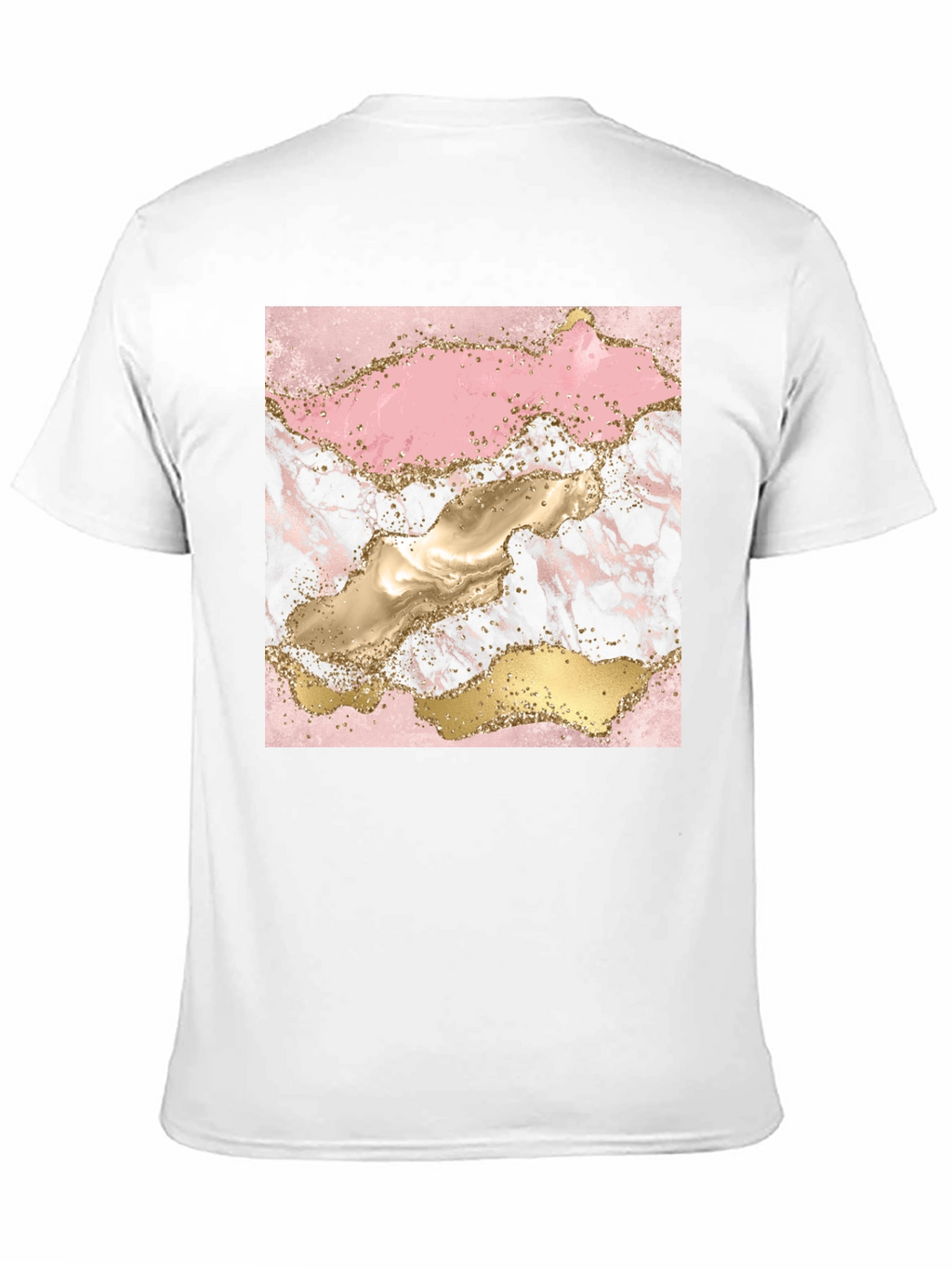 Pink & Gold Marble Graphic T-Shirt