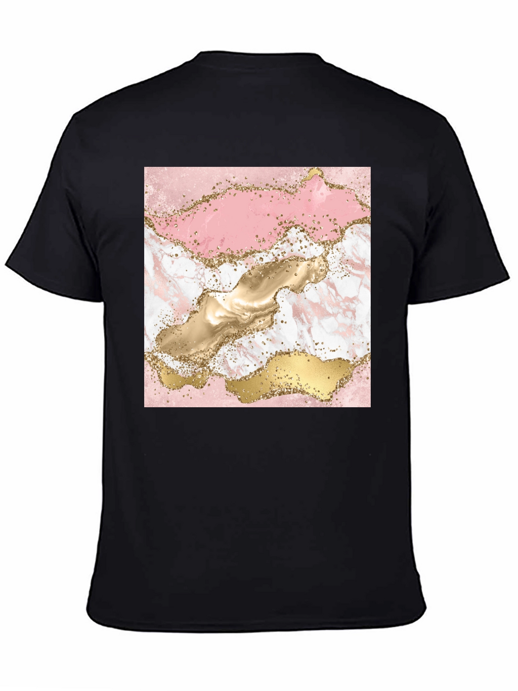 Pink & Gold Marble Graphic T-Shirt