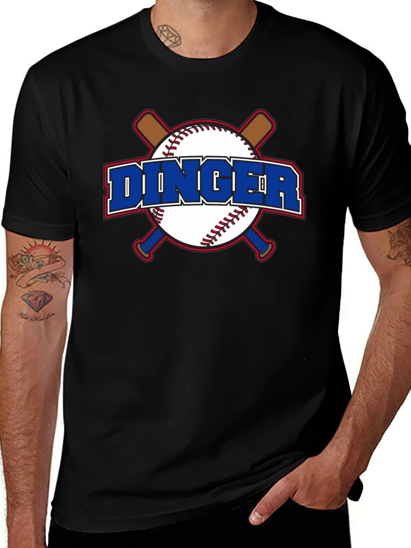 Dinger Baseball Graphic T-Shirt