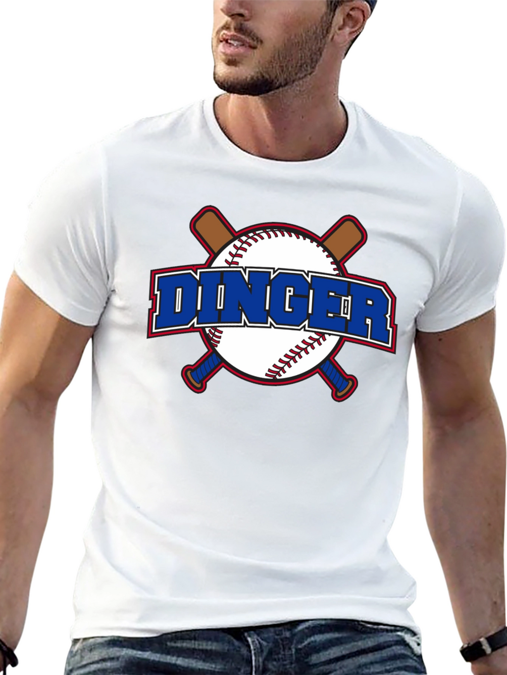 Dinger Baseball Graphic T-Shirt