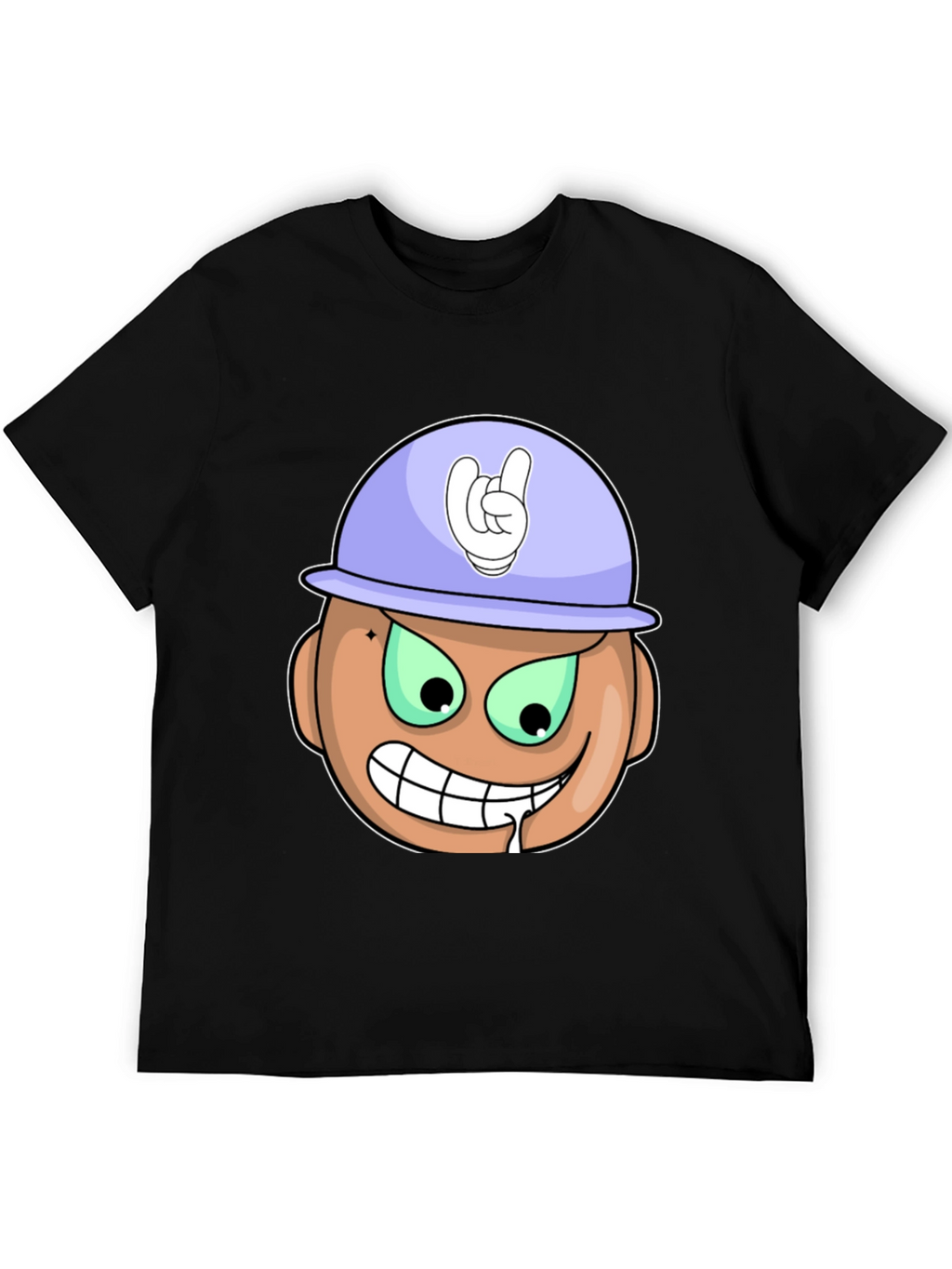 Cartoon Grinning Face T-Shirt
