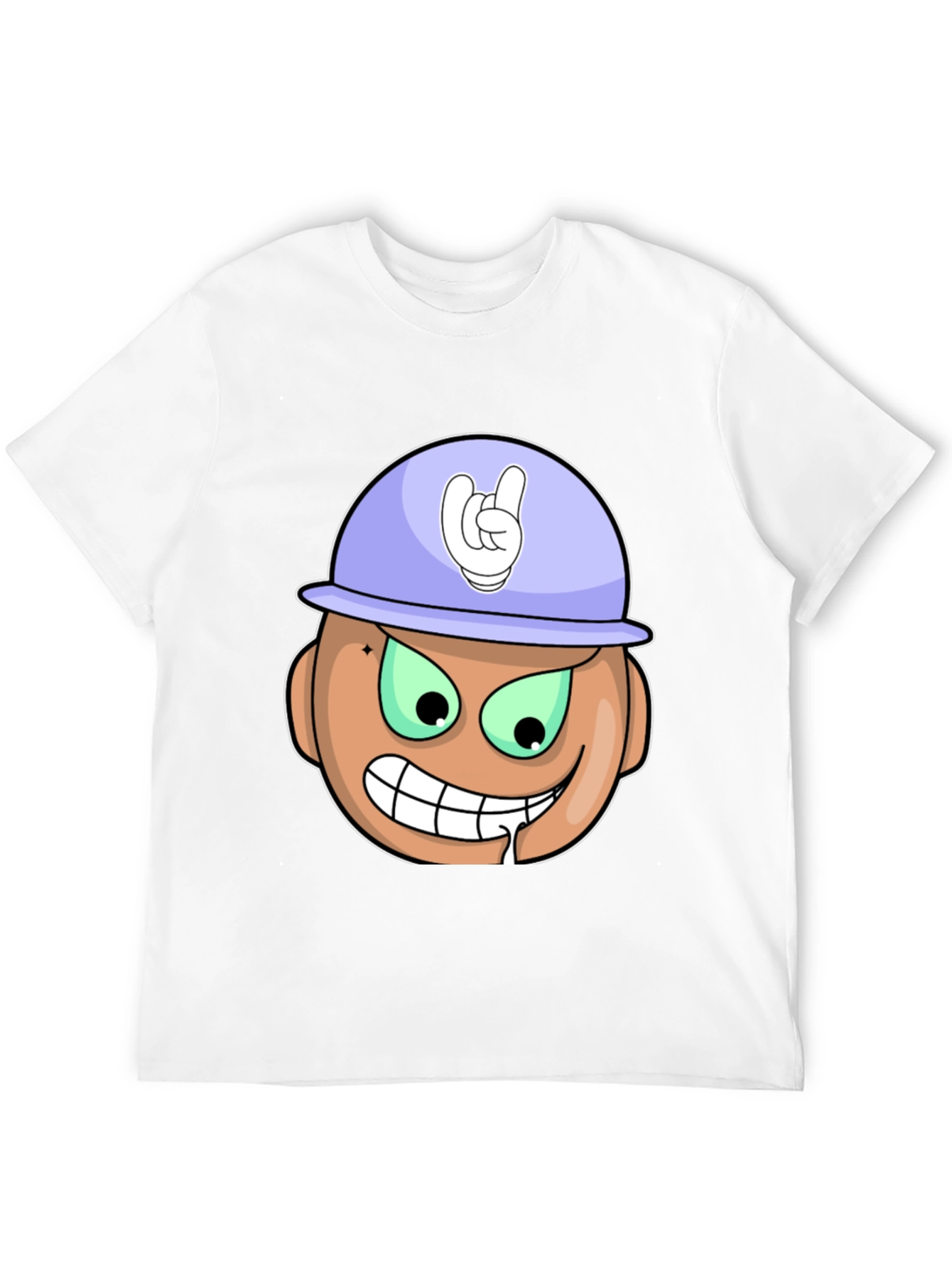 Cartoon Grinning Face T-Shirt