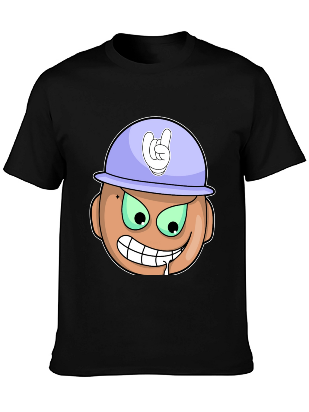 Cartoon Grinning Face T-Shirt