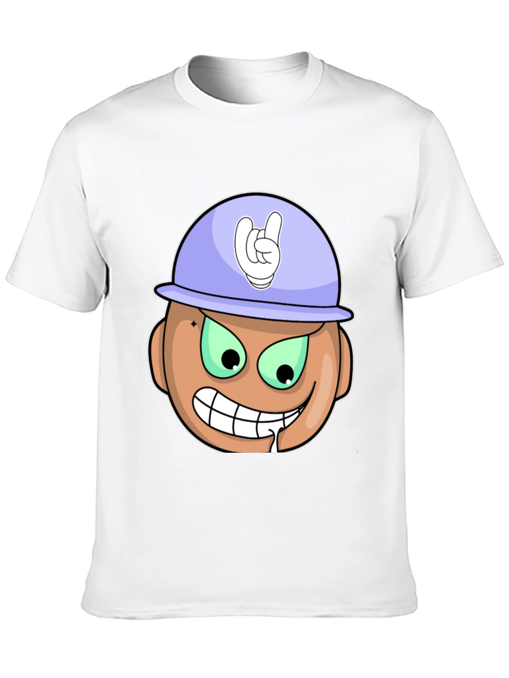 Cartoon Grinning Face T-Shirt