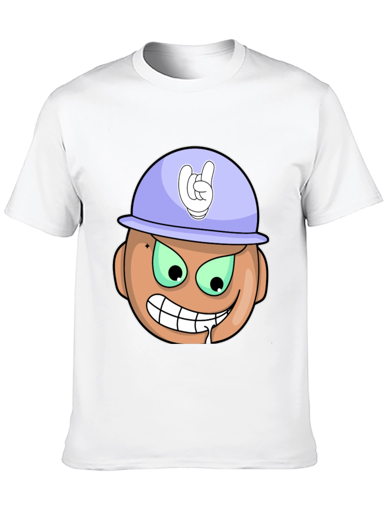 Cartoon Grinning Face T-Shirt
