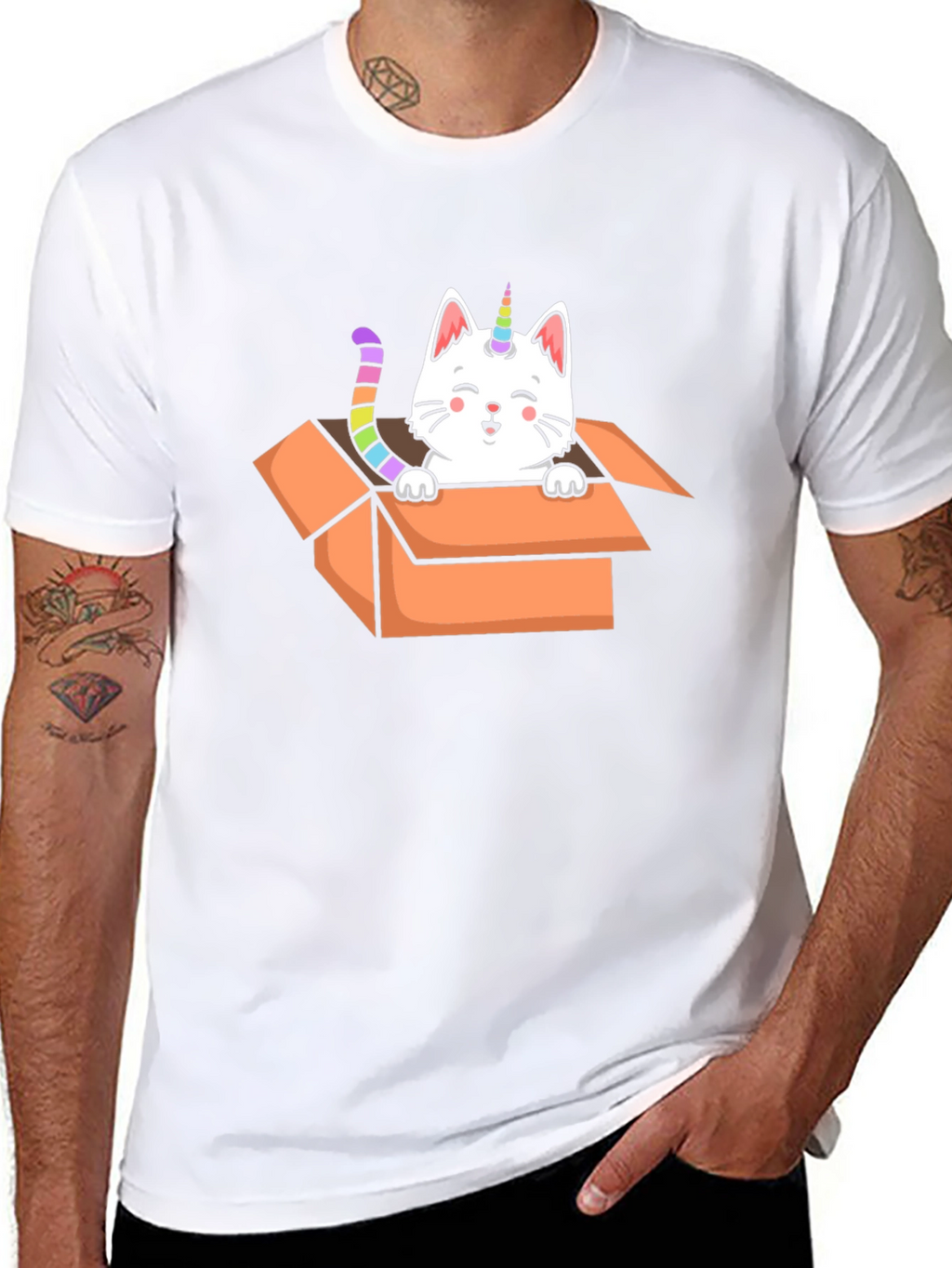 Unicorn Cat in a Box T-Shirt
