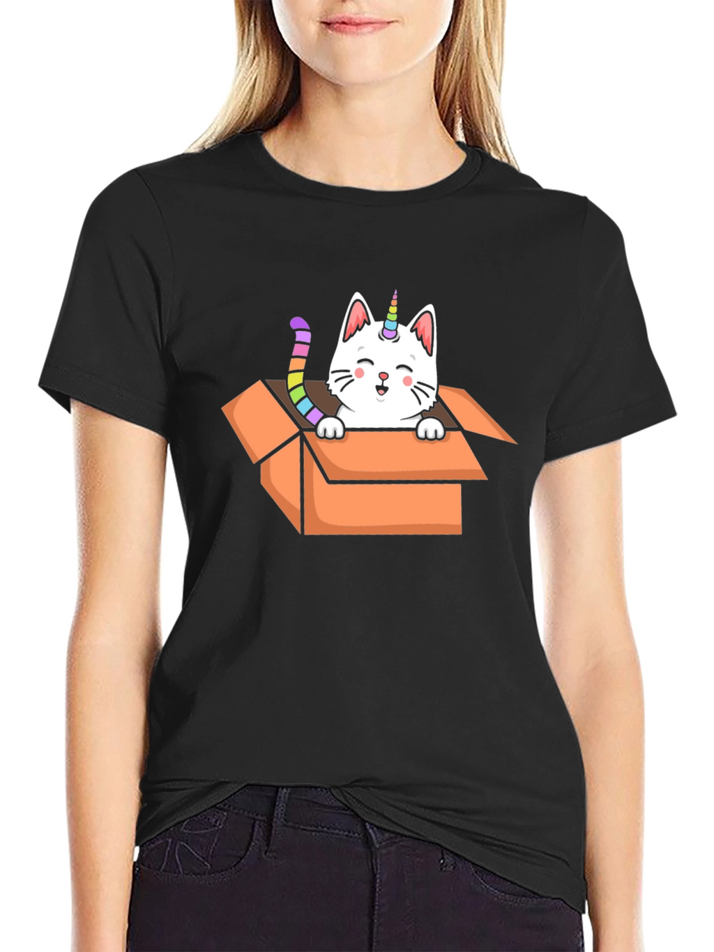 Unicorn Cat in a Box T-Shirt