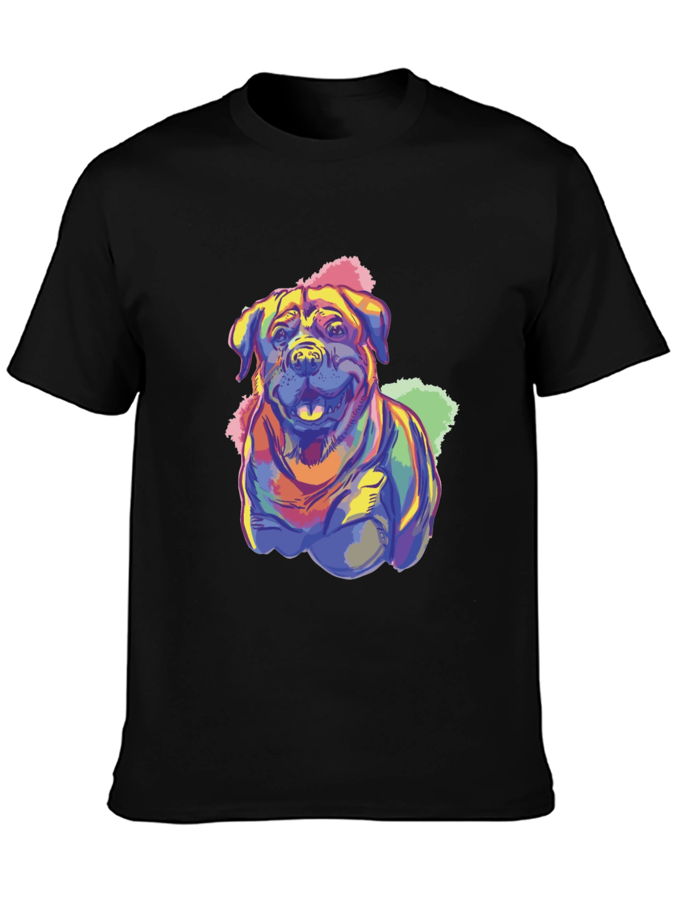 Dog Art T-Shirt - Colorful Graphic Print