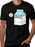 Kawaii Milk Carton T-Shirt - Cute & Unique Design