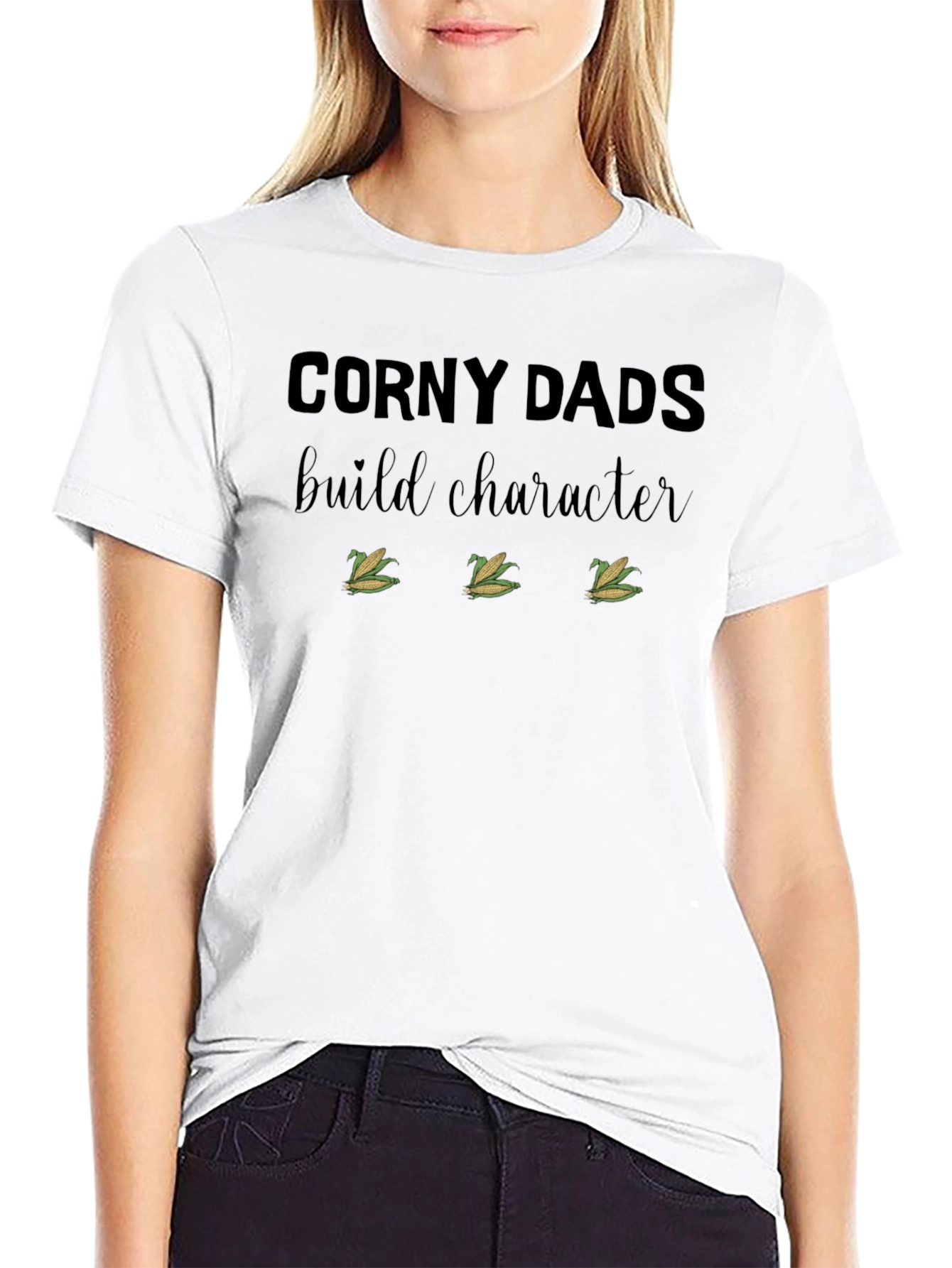 Corny Dads Build Character T-Shirt