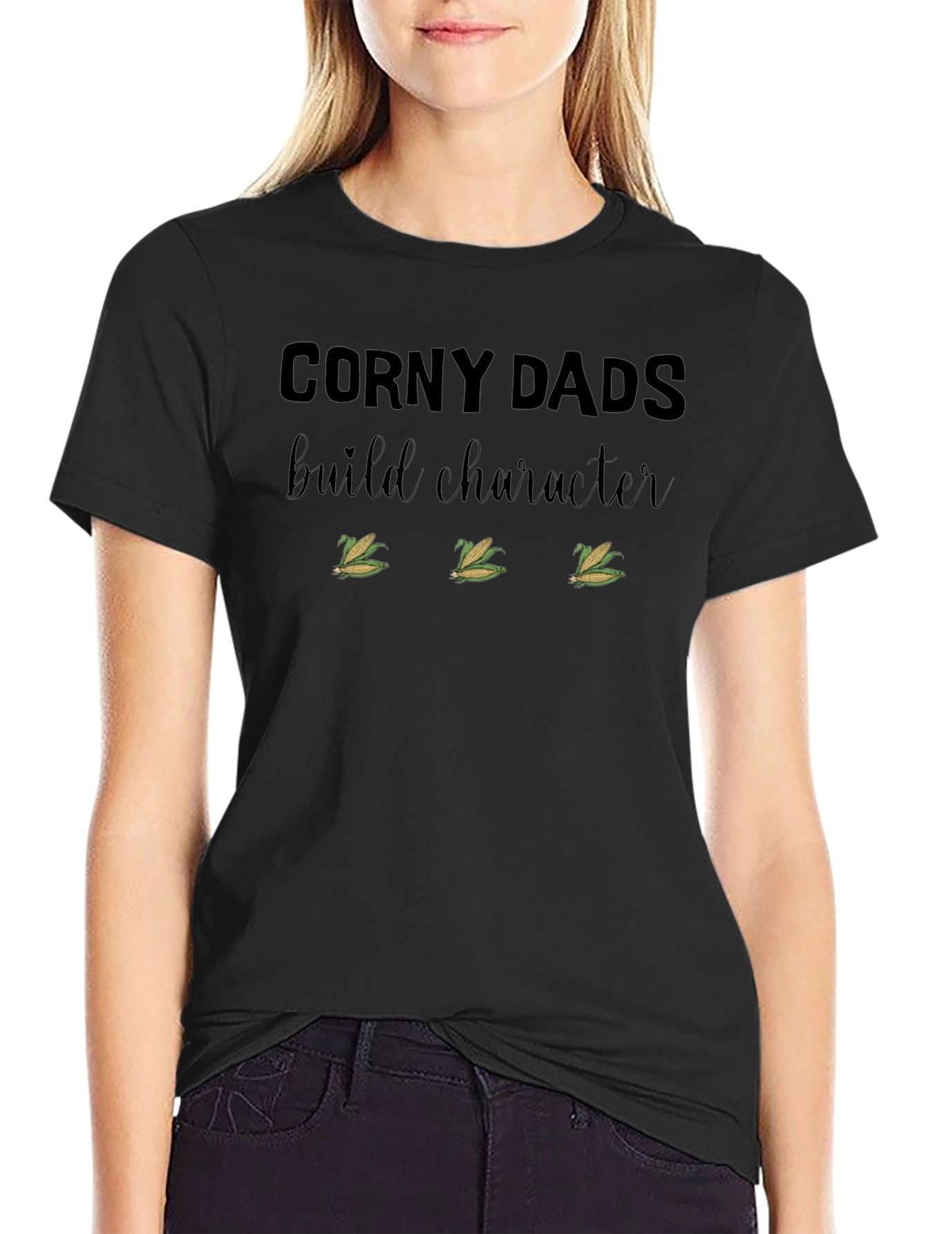 Corny Dads Build Character T-Shirt