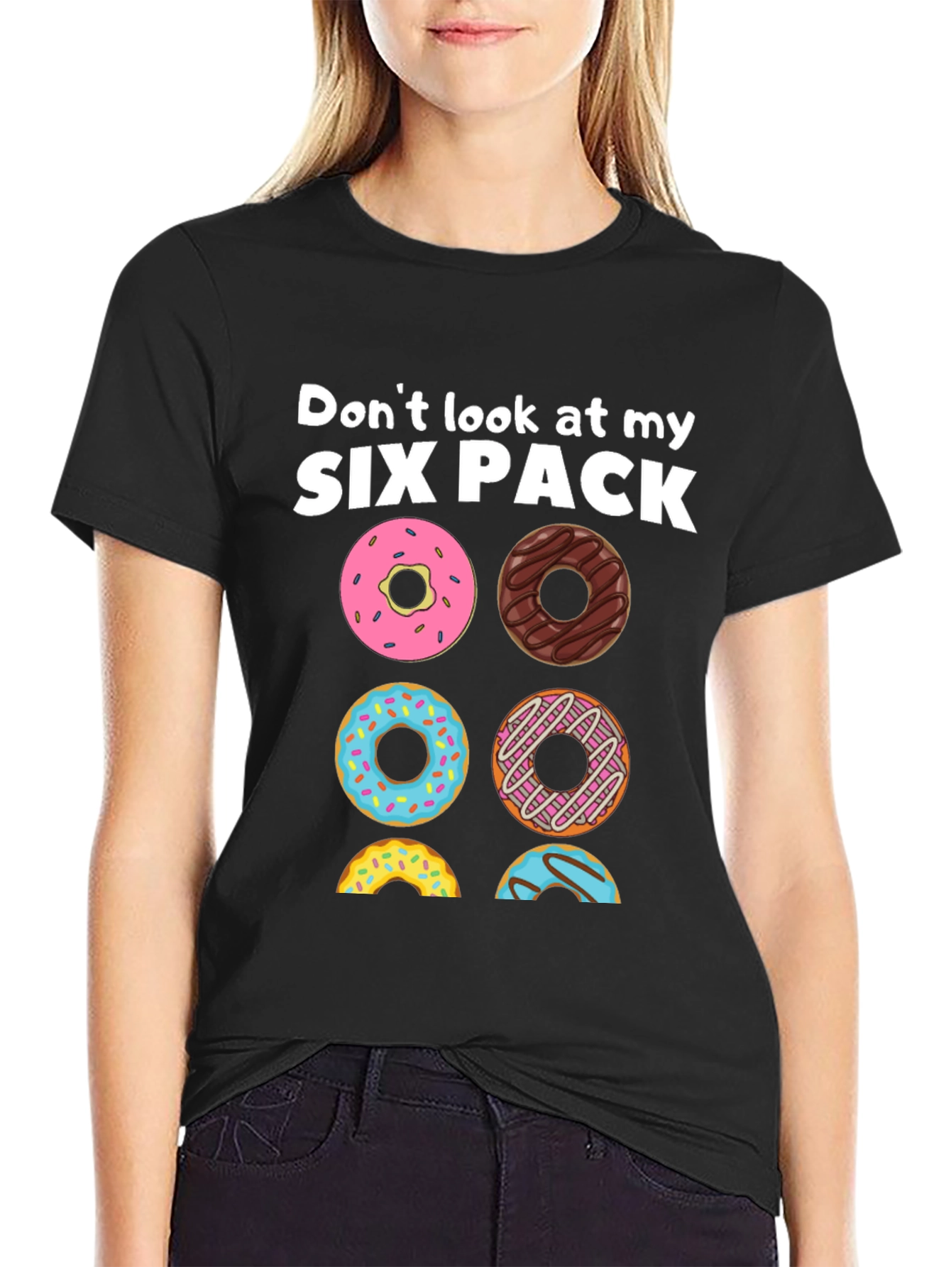 Six Pack Donuts Graphic Tee - Funny Foodie T-Shirt
