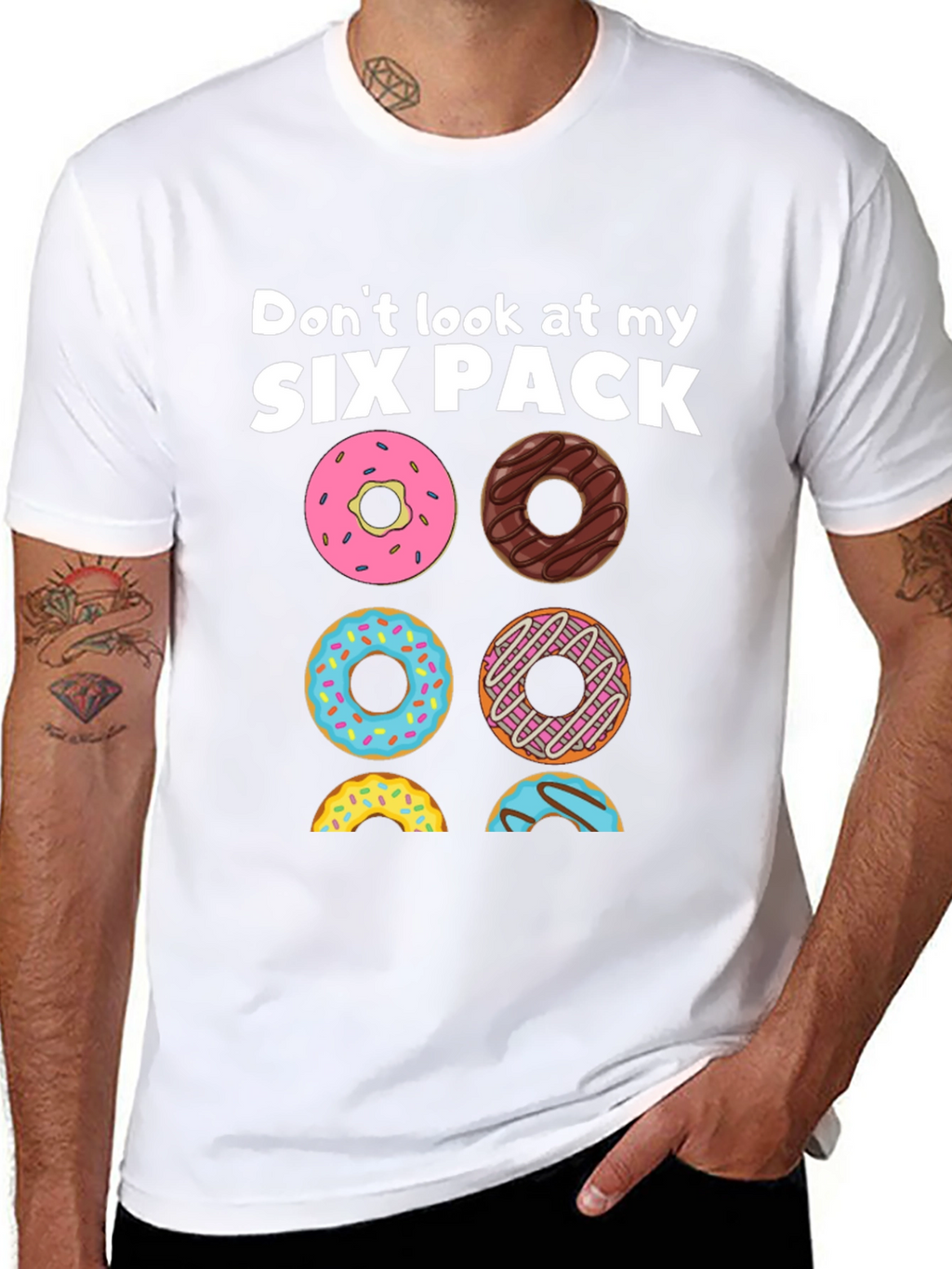 Six Pack Donuts Graphic Tee - Funny Foodie T-Shirt