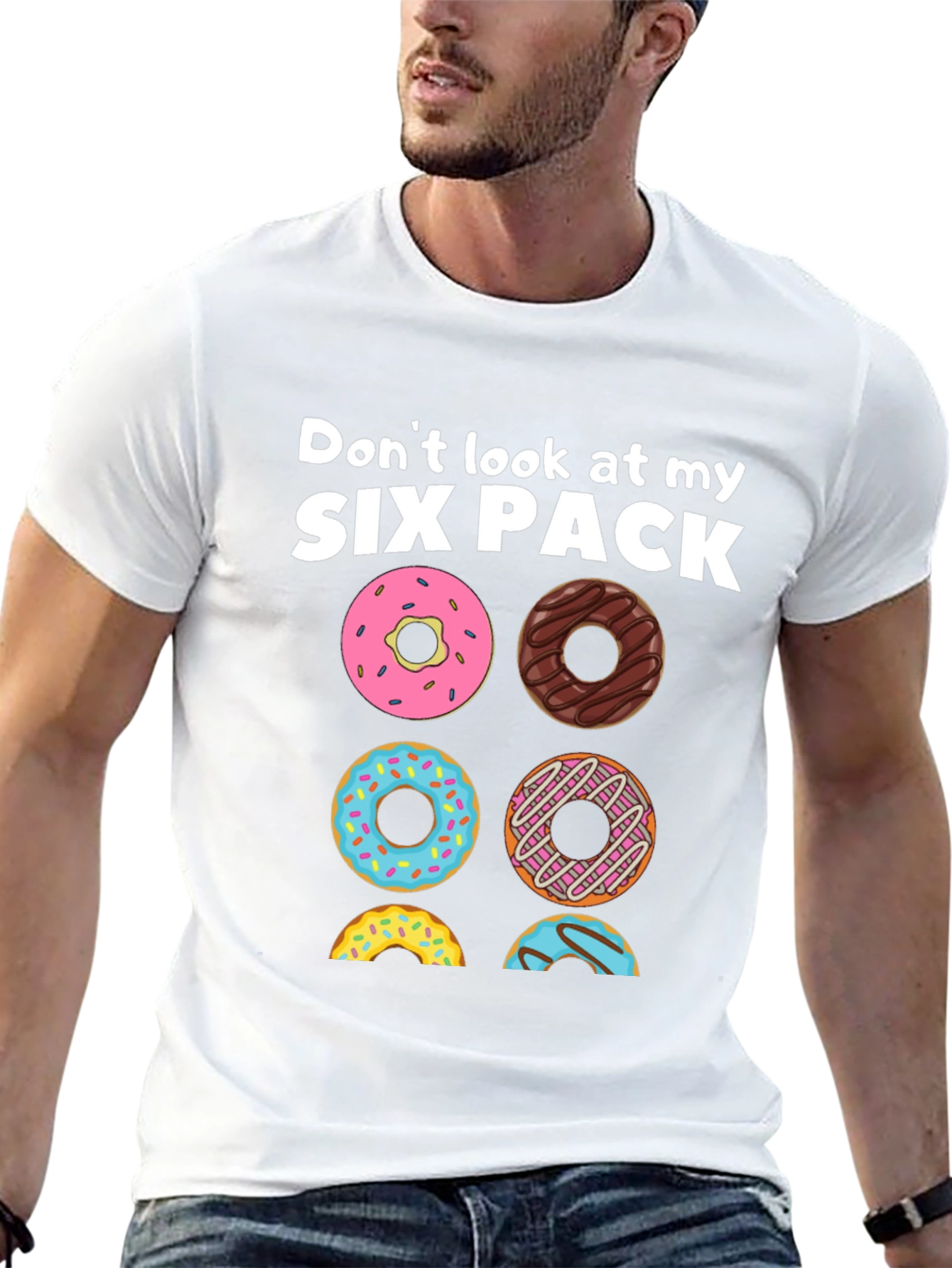 Six Pack Donuts Graphic Tee - Funny Foodie T-Shirt